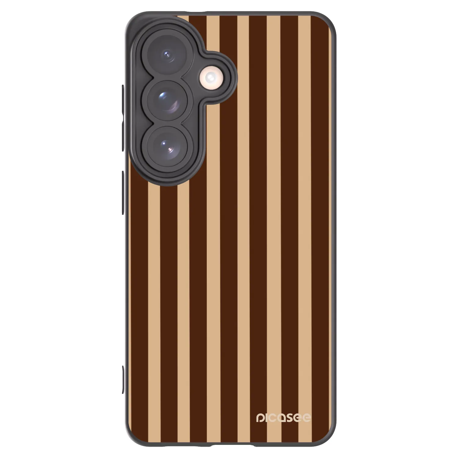Picasee silikónový čierny obal pre Samsung Galaxy S26 - Brown lines