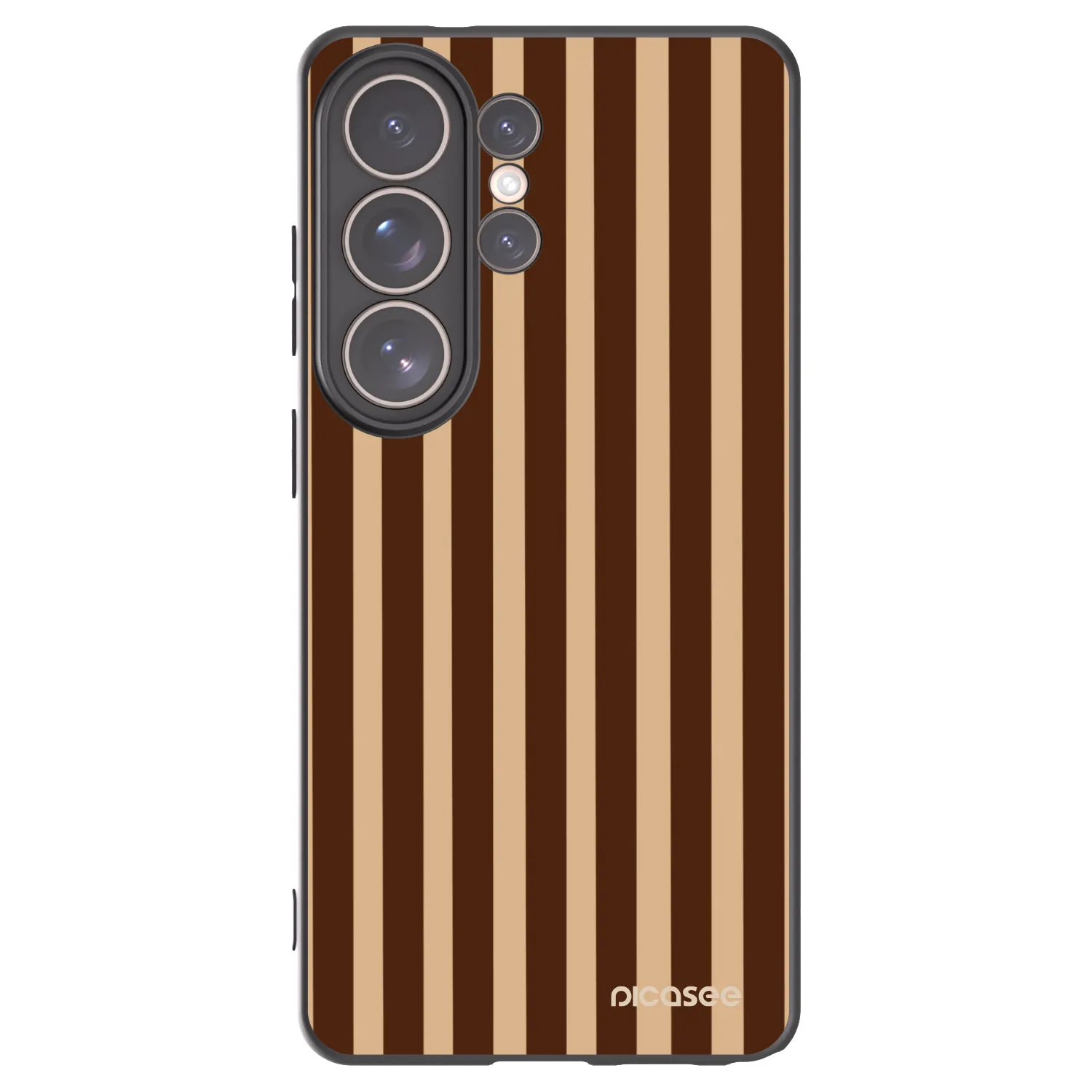 Picasee silikónový čierny obal pre Samsung Galaxy S26 Ultra - Brown lines
