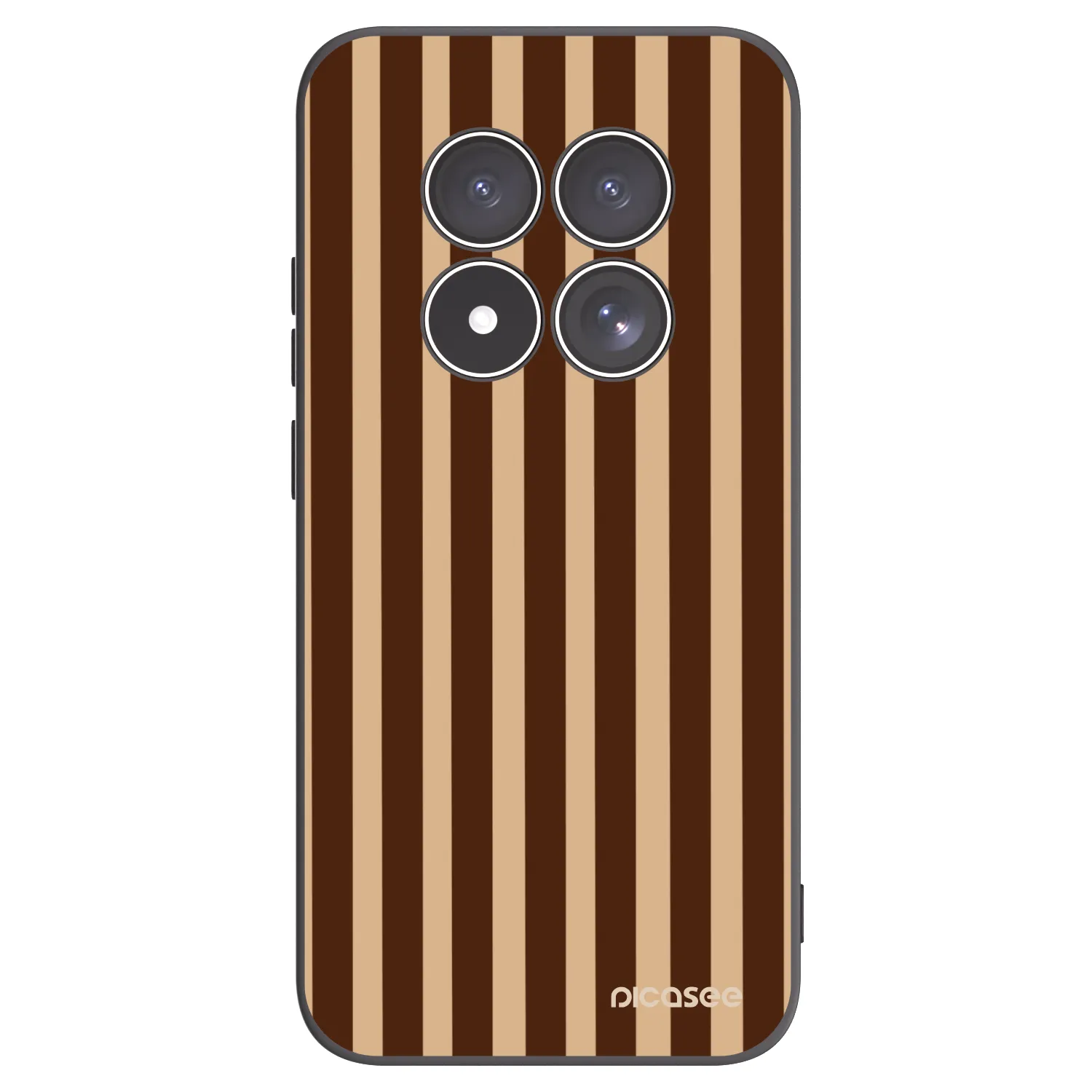 Picasee silikónový čierny obal pre Xiaomi Redmi Note 15 Pro 5G - Brown lines