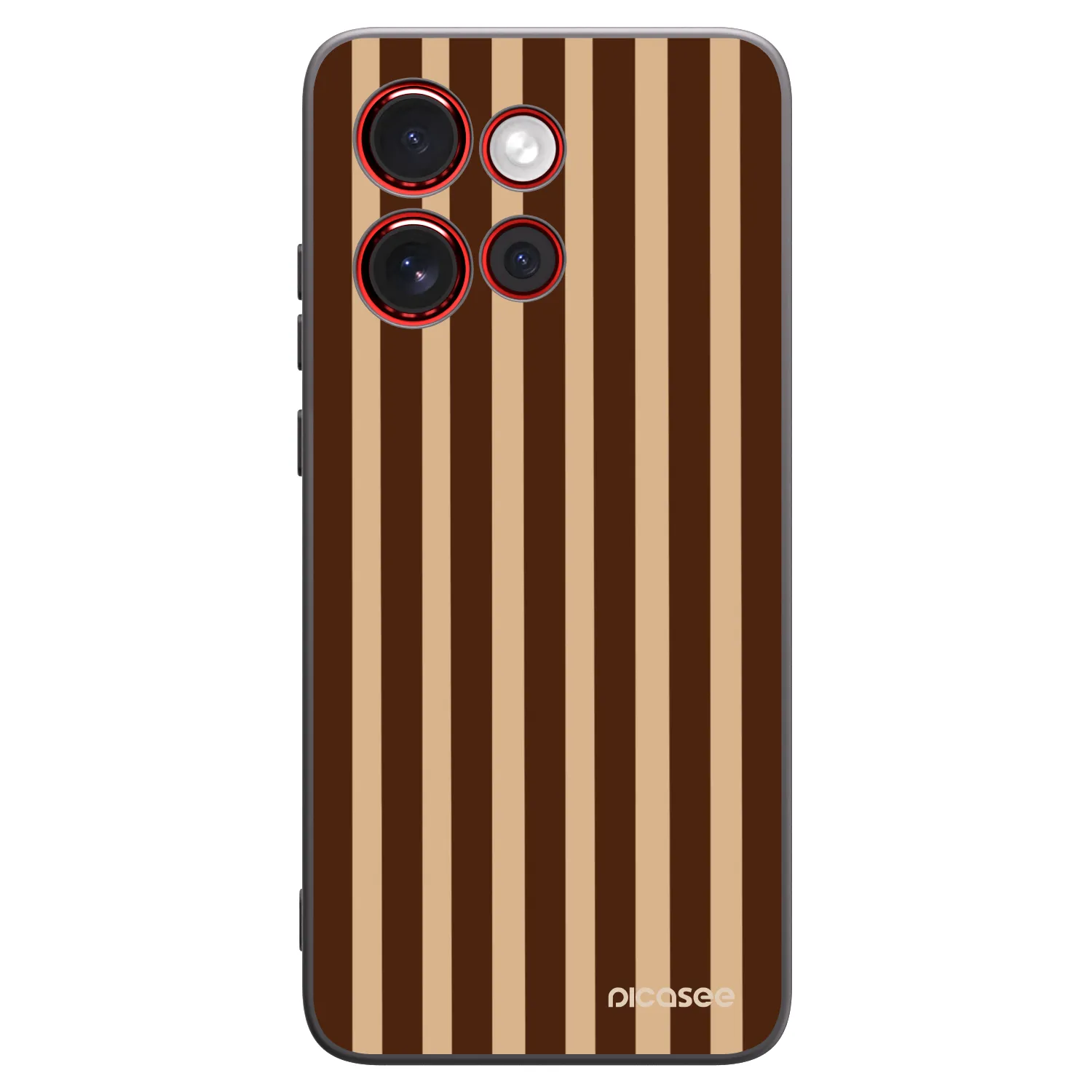 Picasee silikónový čierny obal pre Motorola Edge 60 Neo 5G - Brown lines