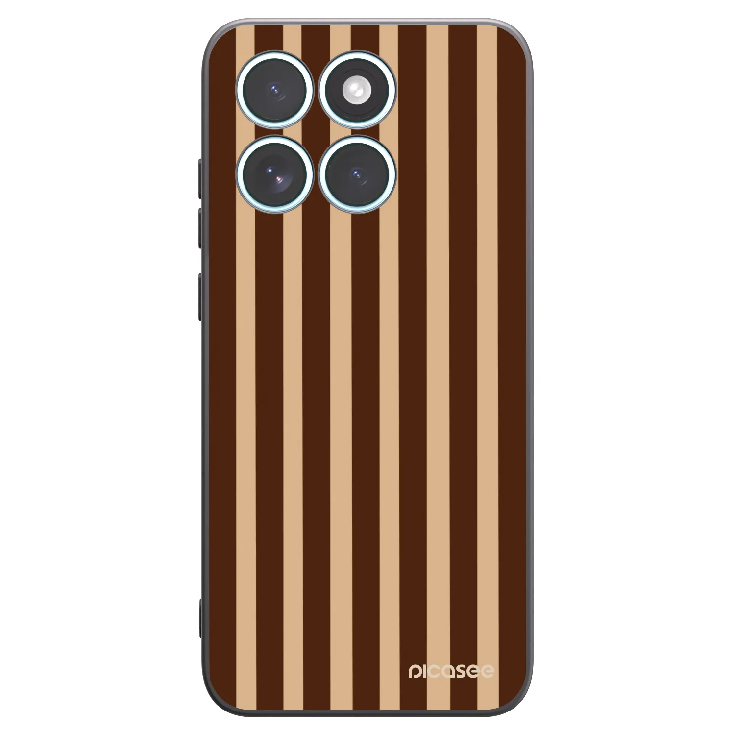 Picasee silikónový čierny obal pre Motorola Edge 70 Fusion - Brown lines