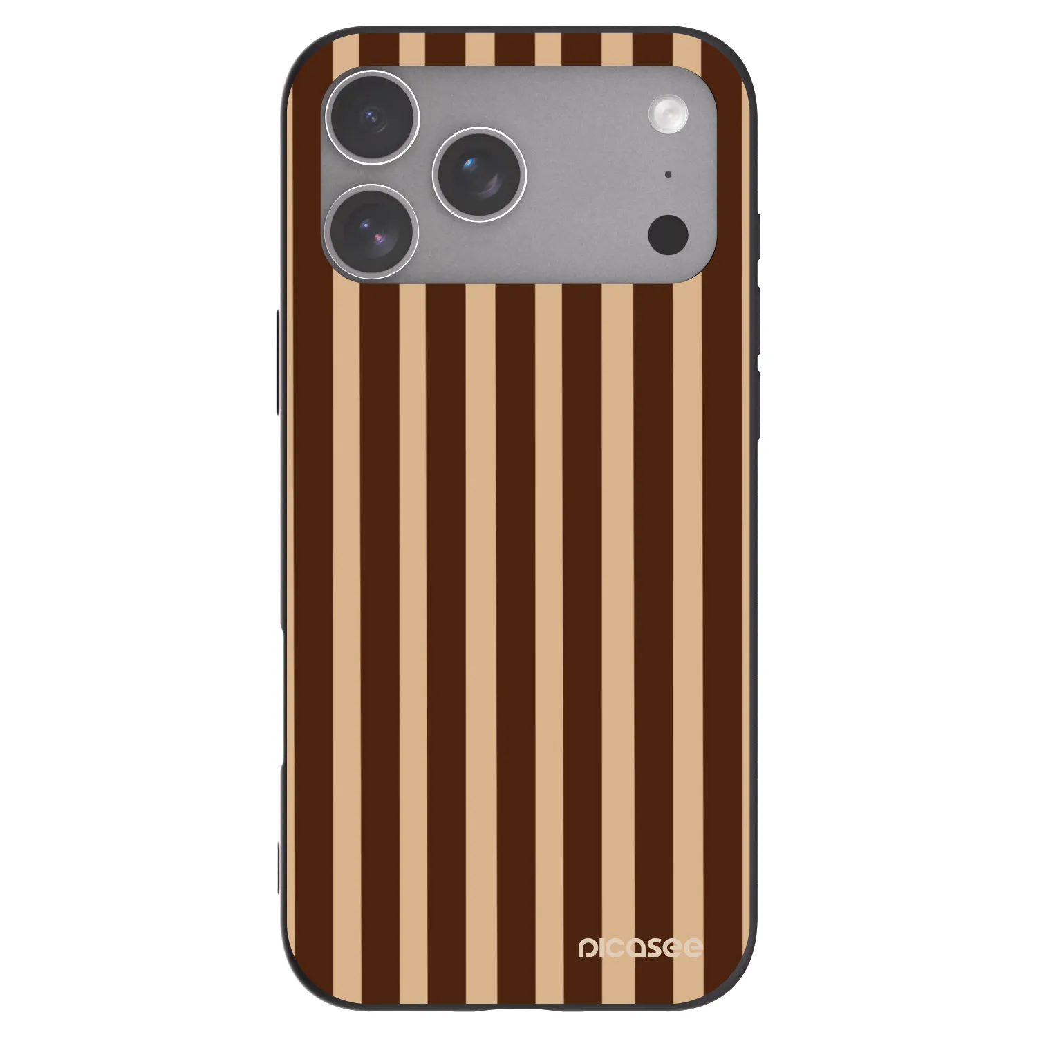 Picasee silikónový čierny obal pre Apple iPhone 18 Pro Max - Brown lines
