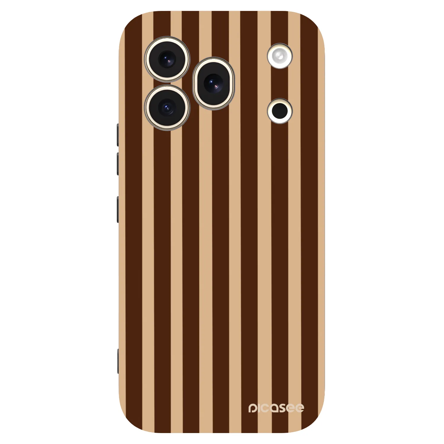 Picasee silikónový čierny obal pre Honor 600 Pro - Brown lines
