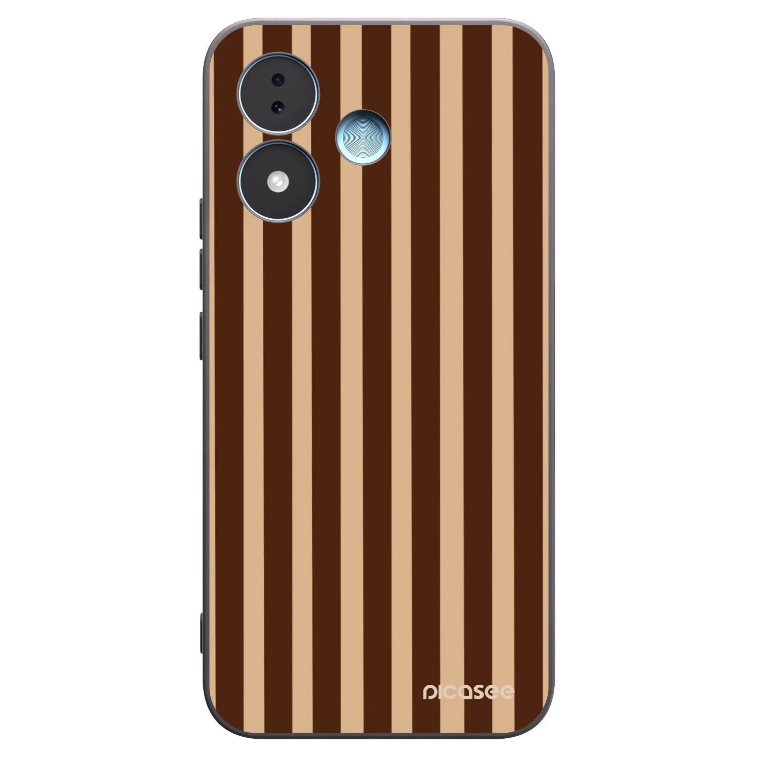 Picasee silikónový čierny obal pre Xiaomi Redmi Note 17 5G - Brown lines