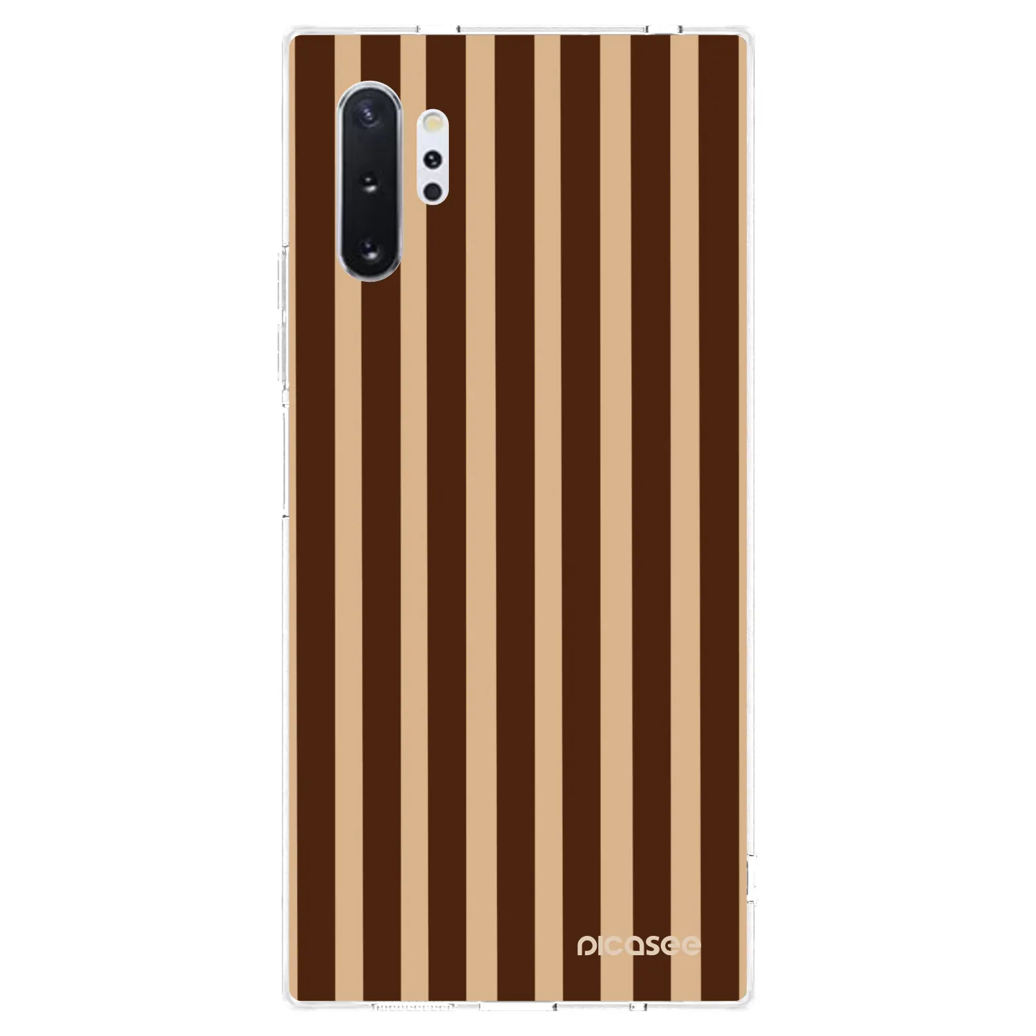 Picasee silikónový prehľadný obal pre Samsung Galaxy Note 10+ N975F - Brown lines