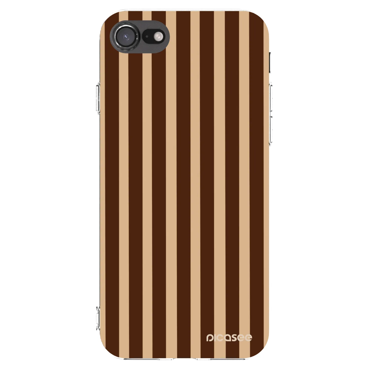 Picasee silikónový prehľadný obal pre Apple iPhone 8 - Brown lines