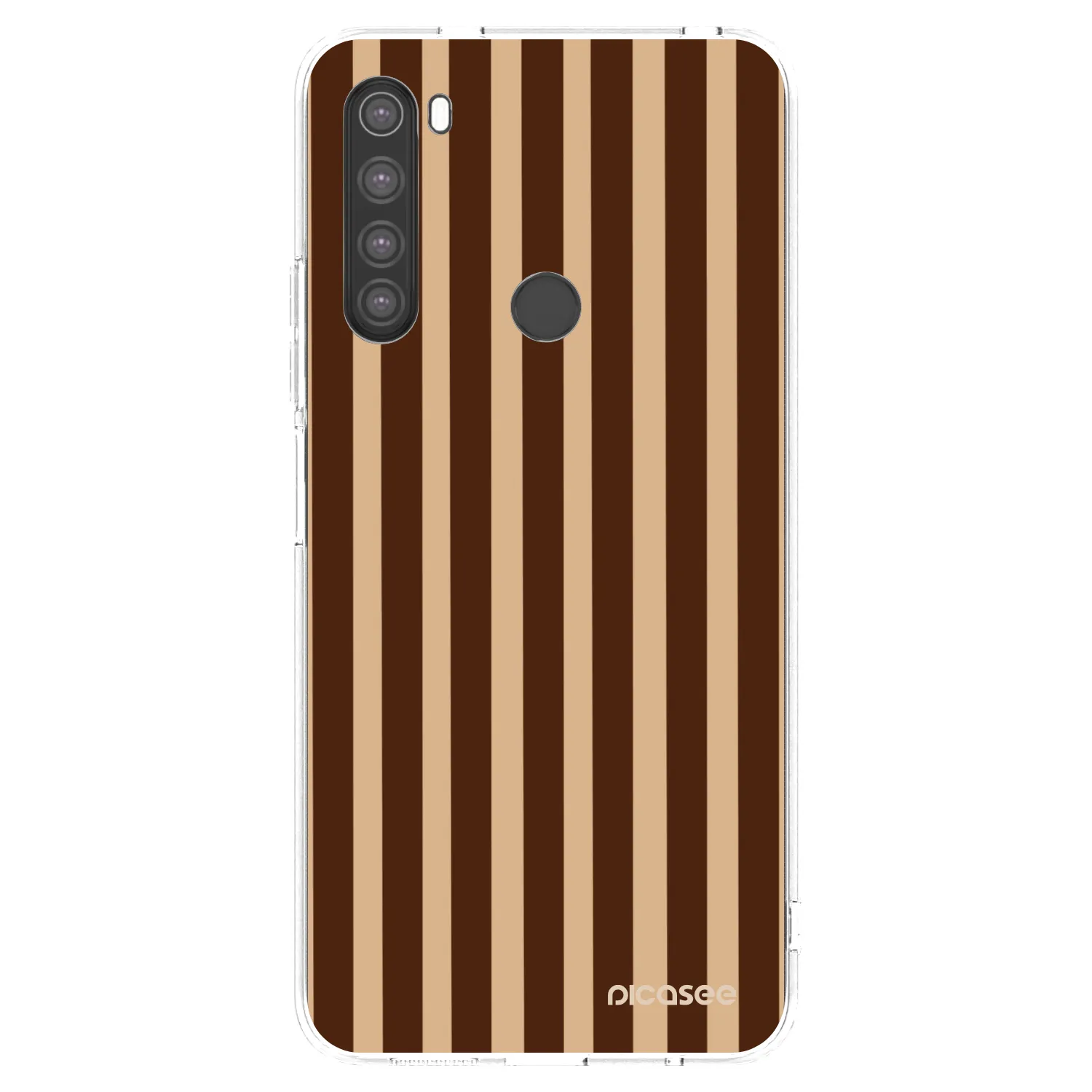 Picasee silikónový prehľadný obal pre Xiaomi Redmi Note 8 - Brown lines