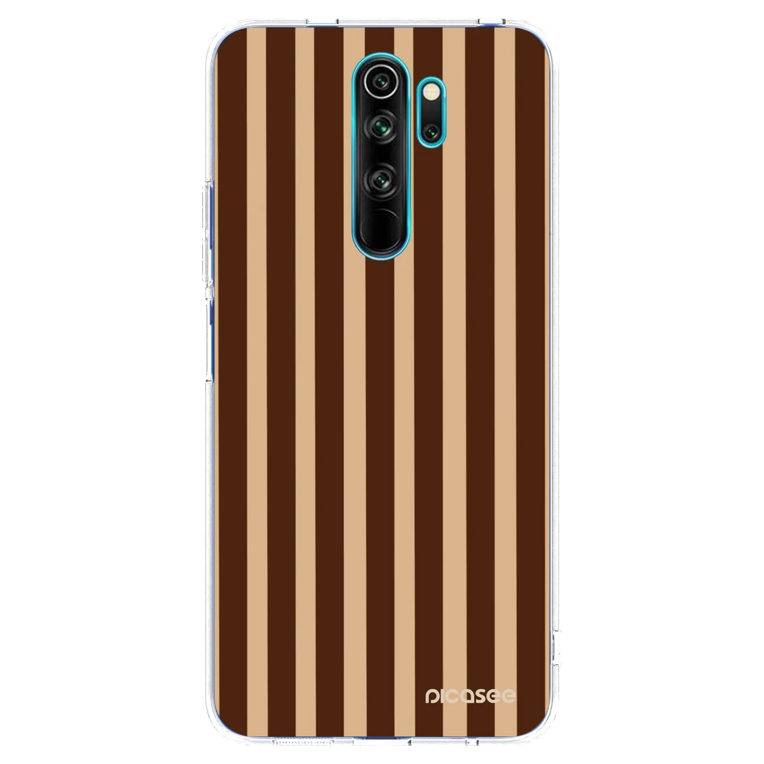 Picasee silikónový prehľadný obal pre Xiaomi Redmi Note 8 Pro - Brown lines