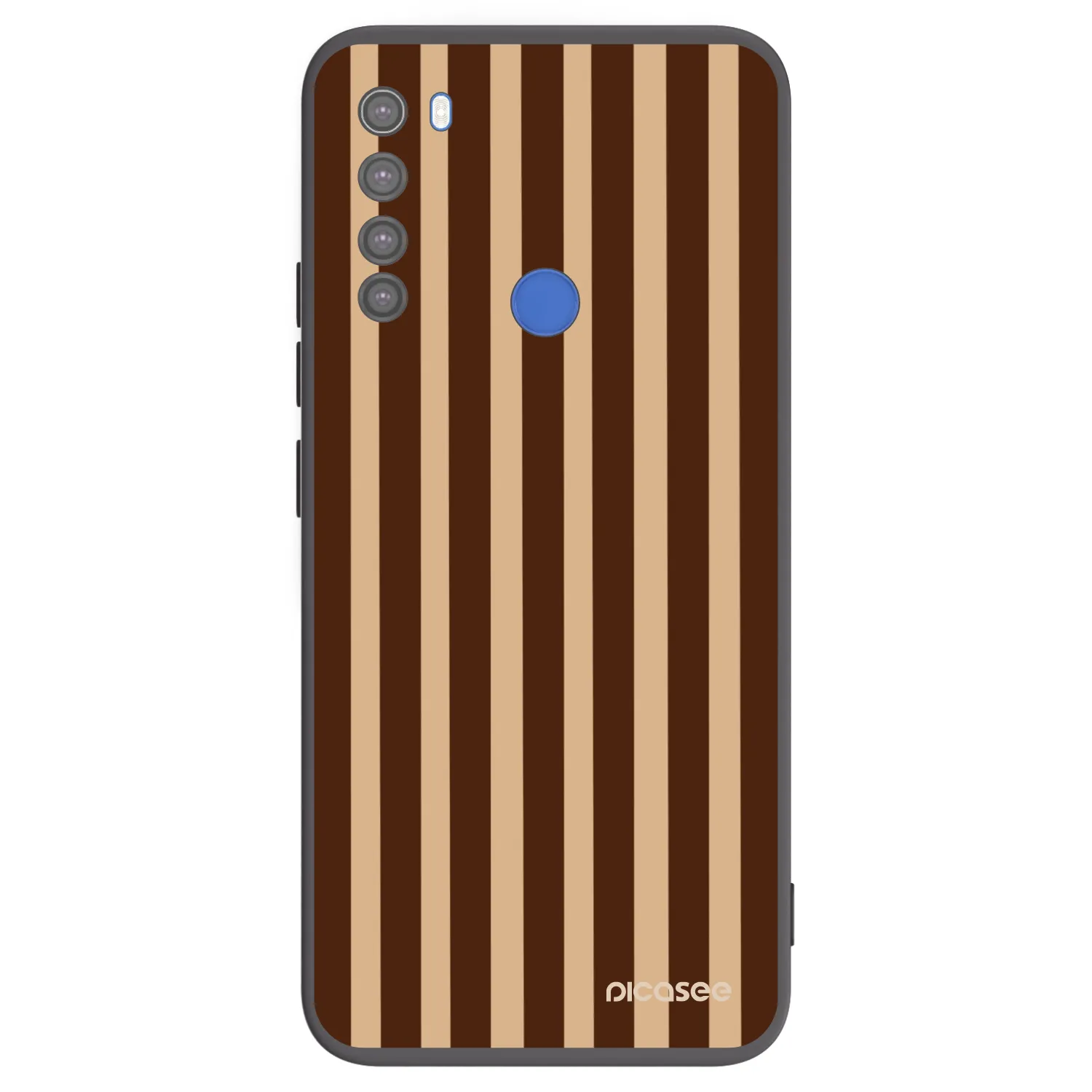 Picasee silikónový čierny obal pre Xiaomi Redmi Note 8T - Brown lines