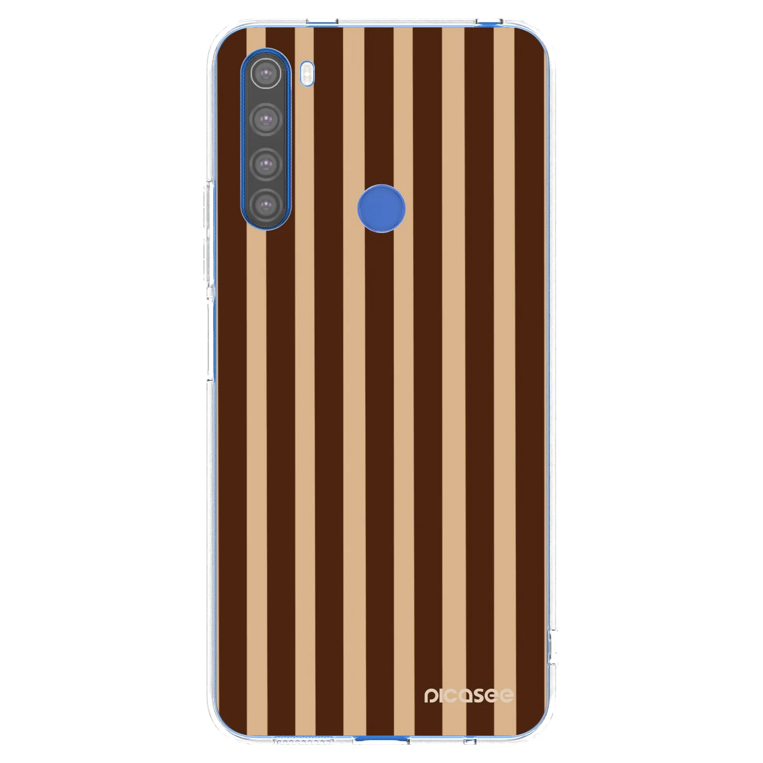 Picasee silikónový prehľadný obal pre Xiaomi Redmi Note 8T - Brown lines