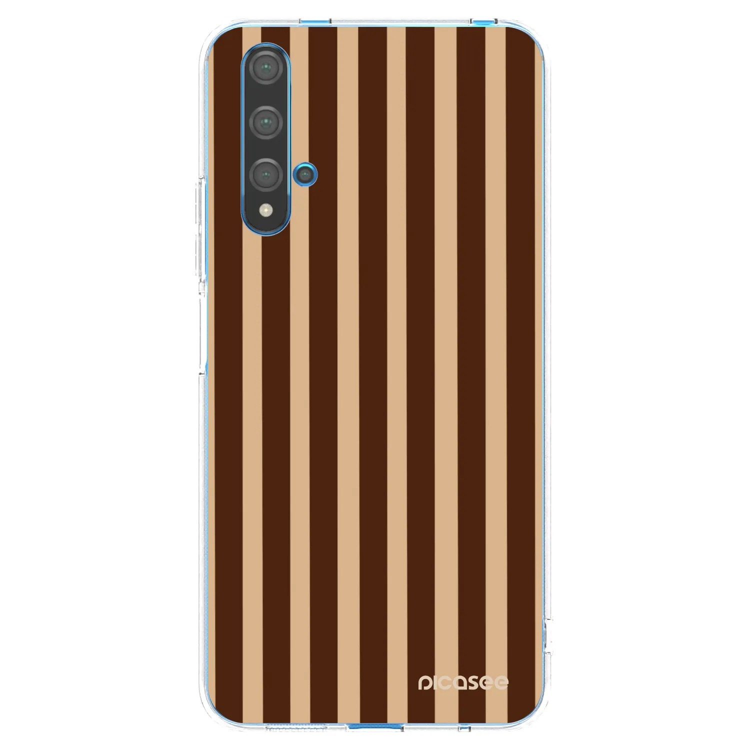 Picasee silikónový prehľadný obal pre Huawei Nova 5T - Brown lines