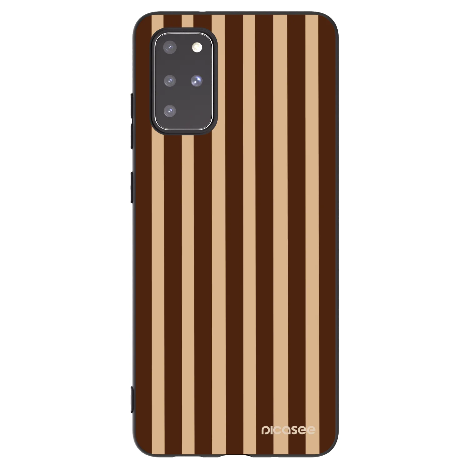 Picasee silikónový čierny obal pre Samsung Galaxy S20+ G985F - Brown lines