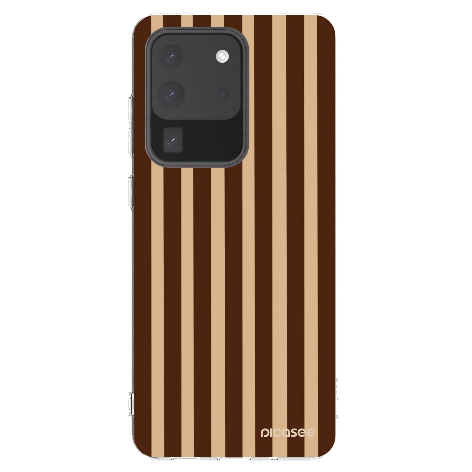 Picasee silikónový prehľadný obal pre Samsung Galaxy S20 Ultra 5G G988F - Brown lines
