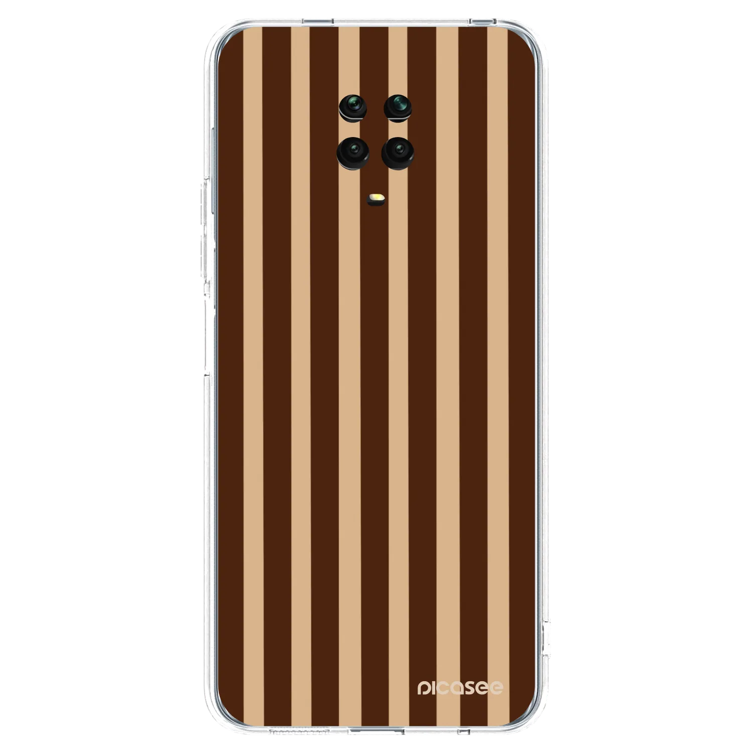 Picasee silikónový prehľadný obal pre Xiaomi Redmi Note 9S - Brown lines