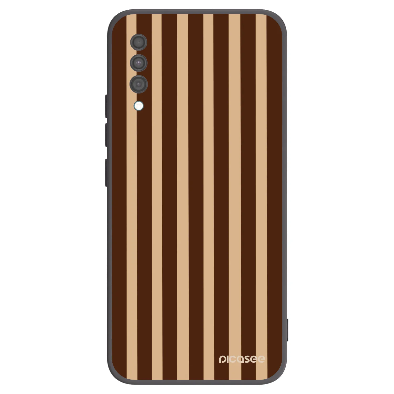 Picasee silikónový čierny obal pre Samsung Galaxy A30s A307F - Brown lines
