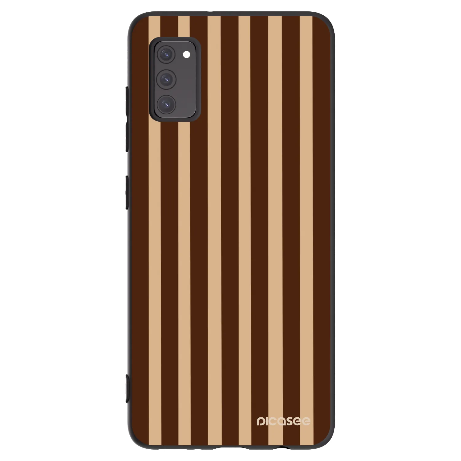 Picasee silikónový čierny obal pre Samsung Galaxy A41 A415F - Brown lines