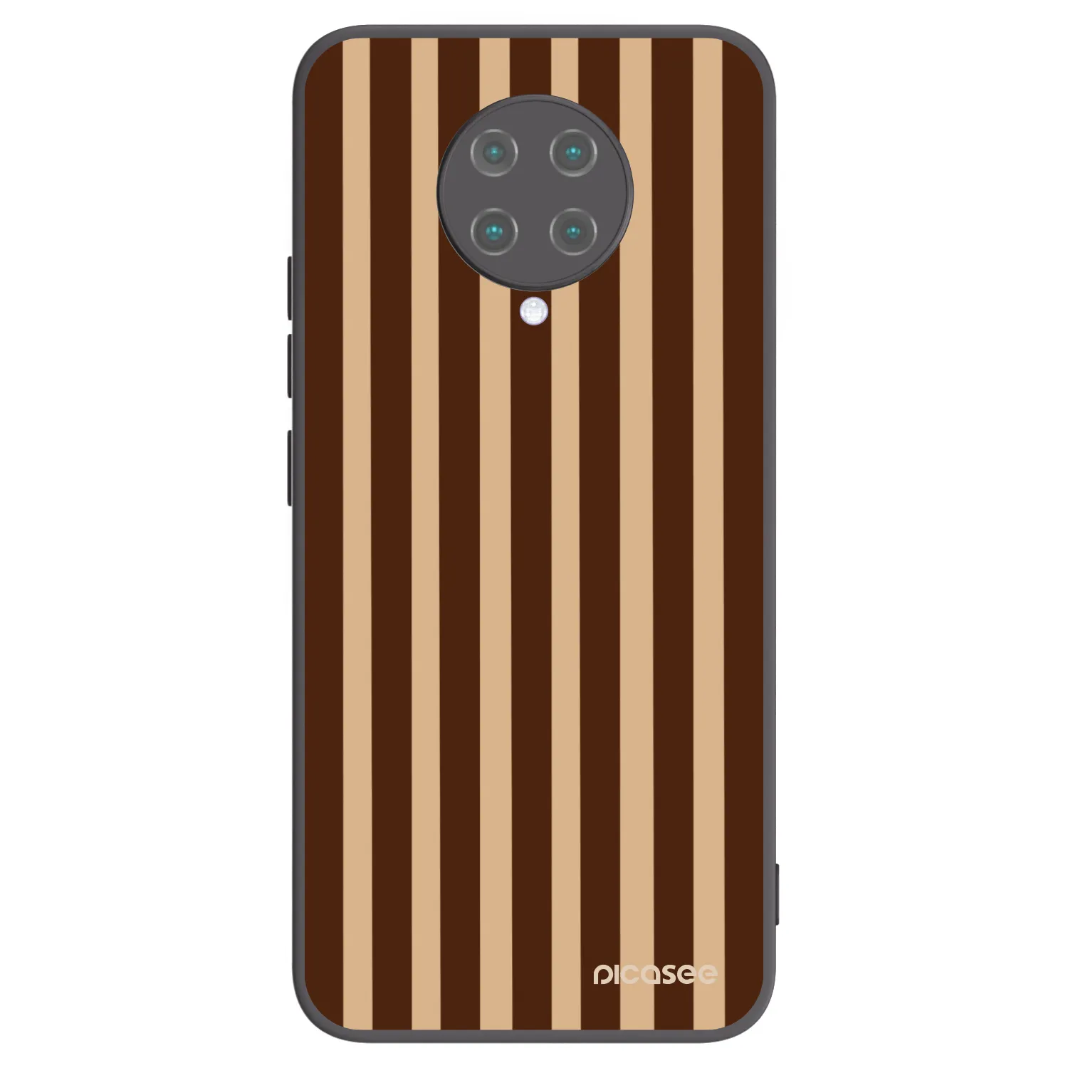 Picasee silikónový čierny obal pre Xiaomi Poco F2 Pro - Brown lines