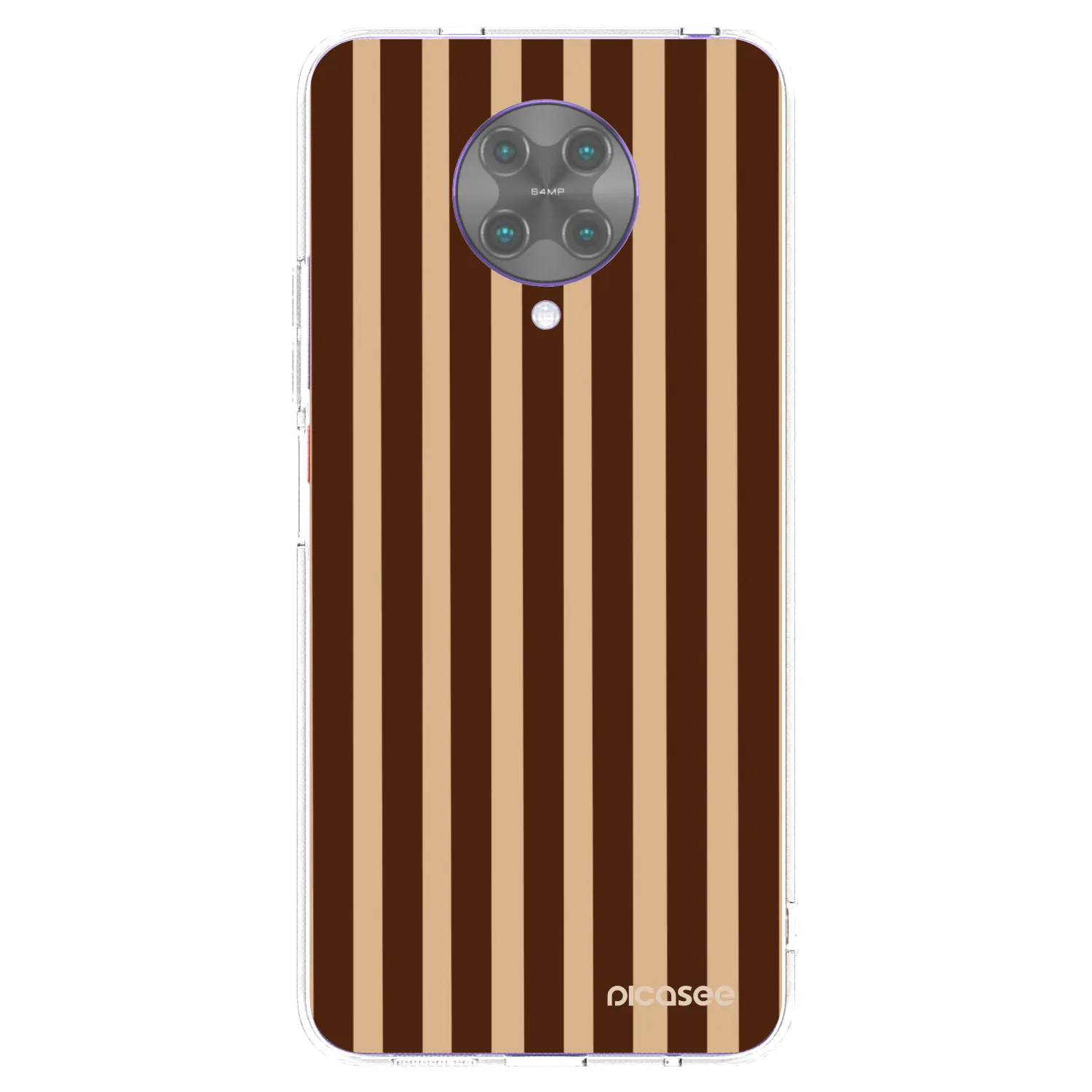 Picasee silikónový prehľadný obal pre Xiaomi Poco F2 Pro - Brown lines