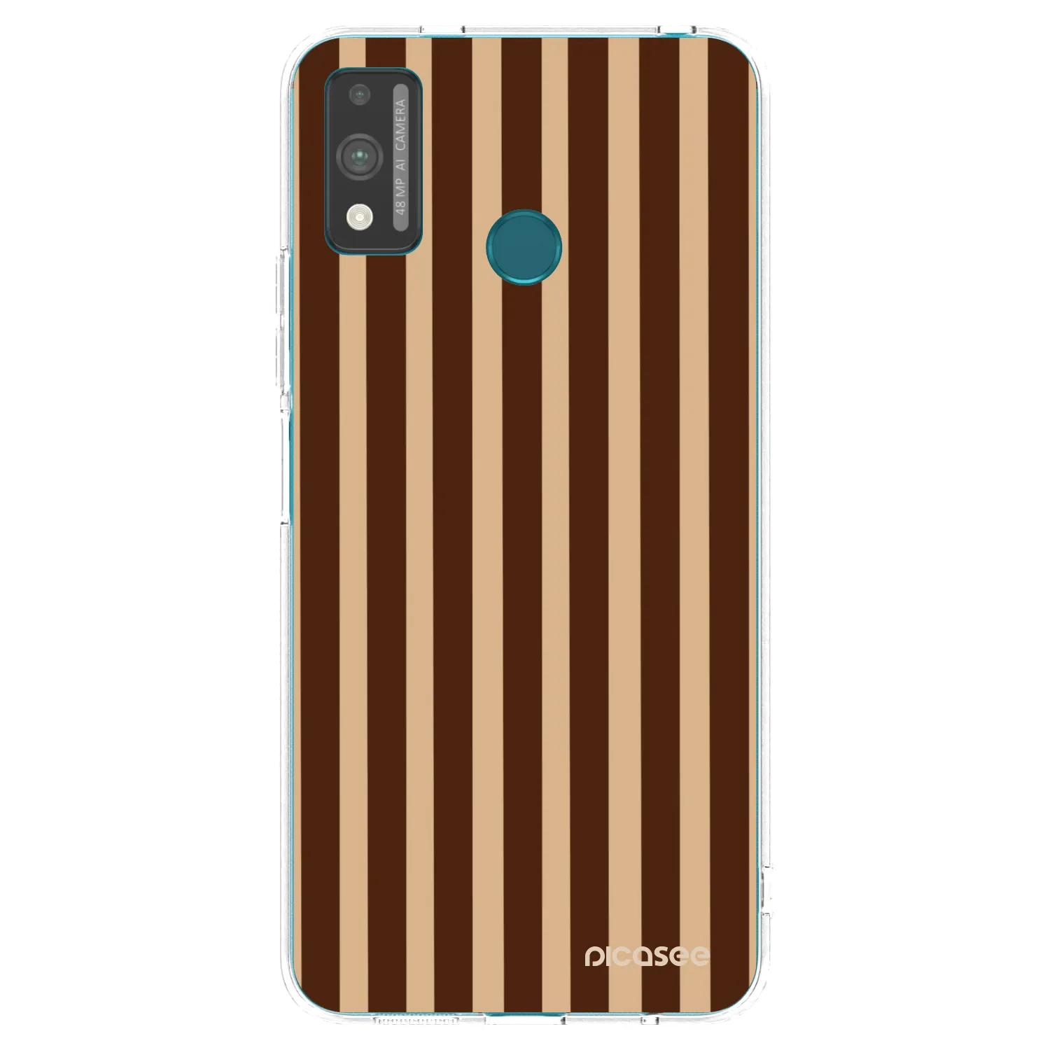 Picasee silikónový prehľadný obal pre Honor 9X Lite - Brown lines