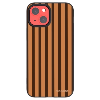 Picasee silikónový čierny obal pre Apple iPhone 13 mini - Caramel lines