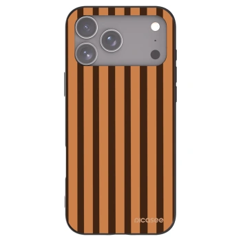 Picasee silikónový čierny obal pre Apple iPhone 17 Pro Max - Caramel lines