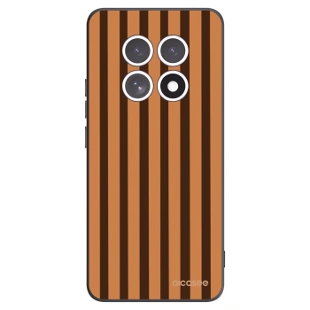 Picasee silikónový čierny obal pre Xiaomi Redmi Note 15 4G - Caramel lines