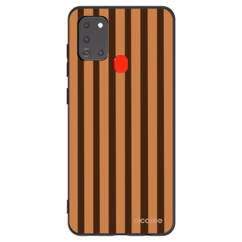 Picasee silikónový čierny obal pre Samsung Galaxy A21s - Caramel lines