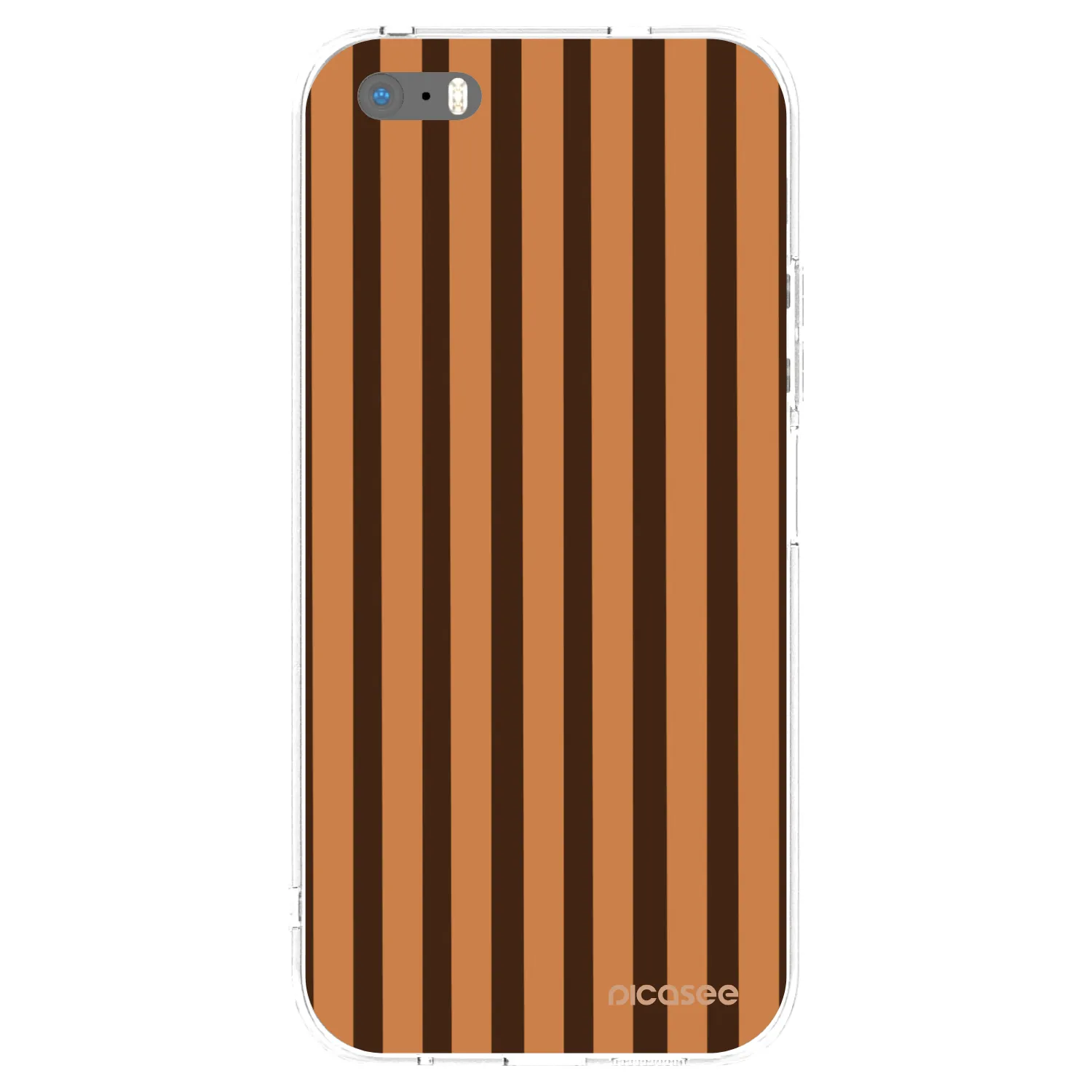 Picasee silikónový prehľadný obal pre Apple iPhone 5/5S/SE - Caramel lines
