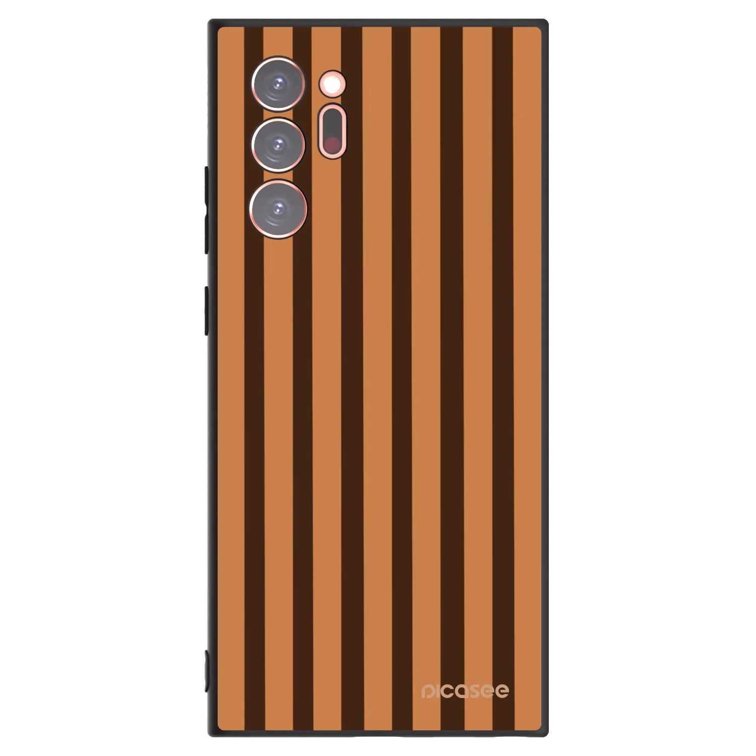 Picasee silikónový čierny obal pre Samsung Galaxy Note 20 Ultra - Caramel lines