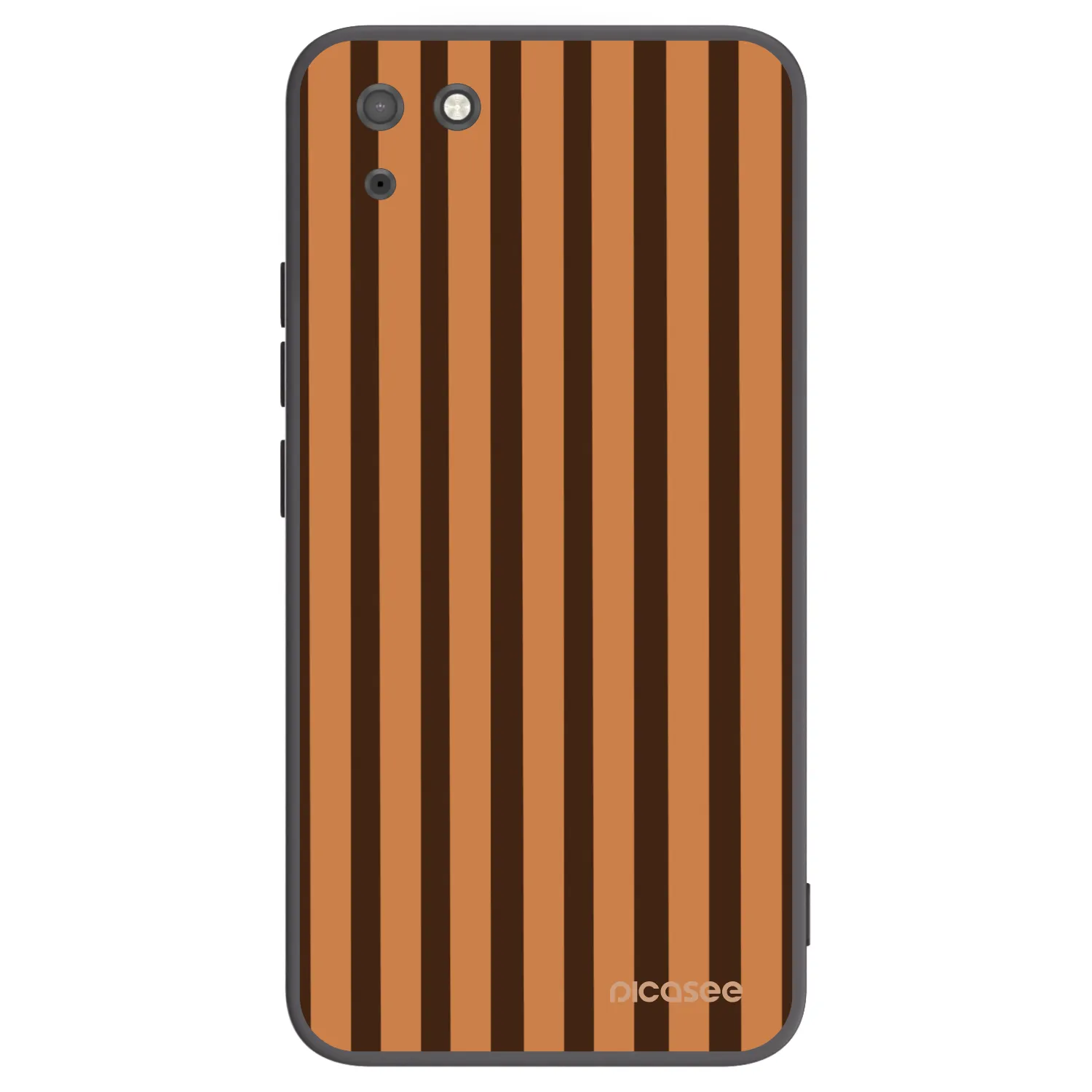 Picasee silikónový čierny obal pre Huawei Y5P - Caramel lines