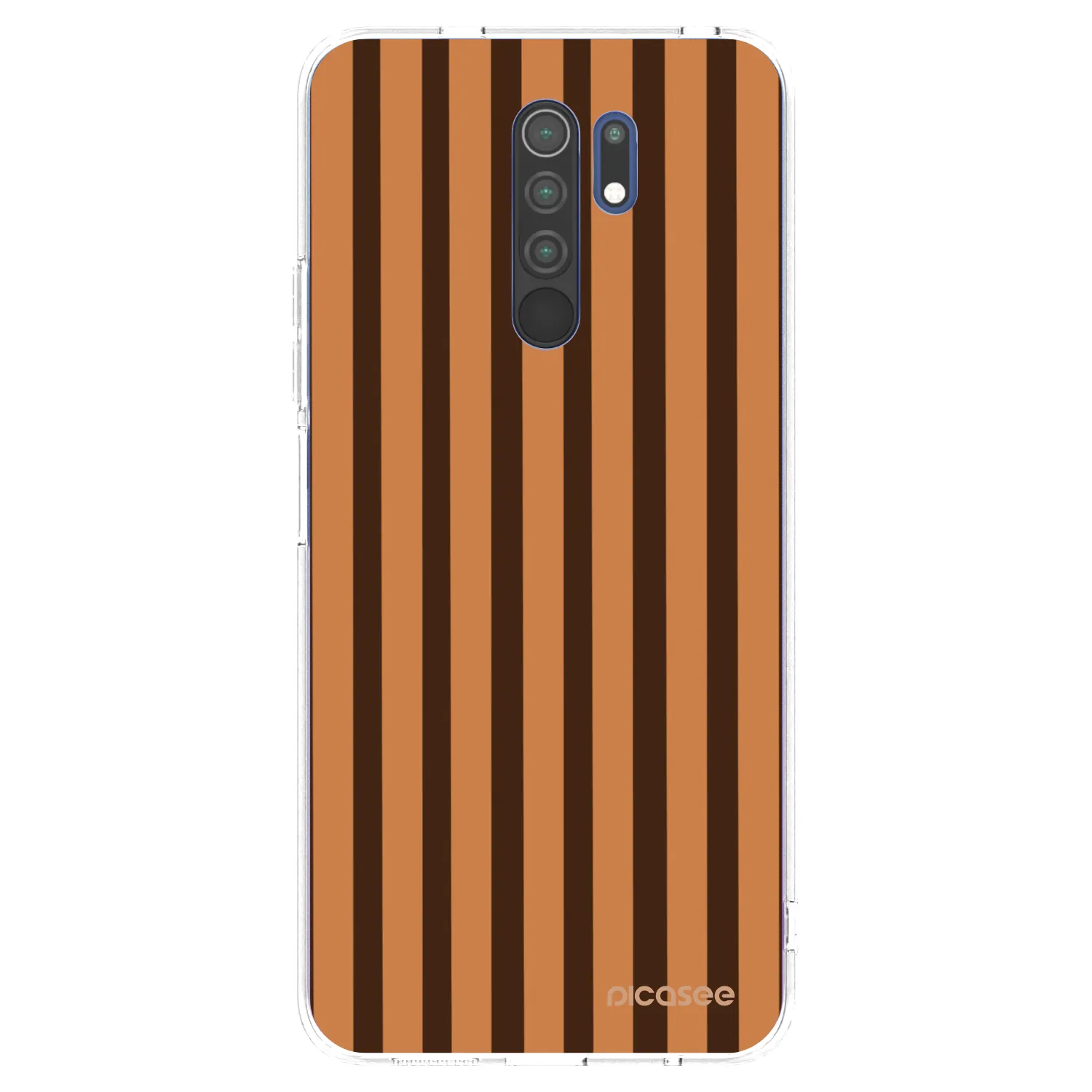 Picasee silikónový prehľadný obal pre Xiaomi Redmi 9 - Caramel lines
