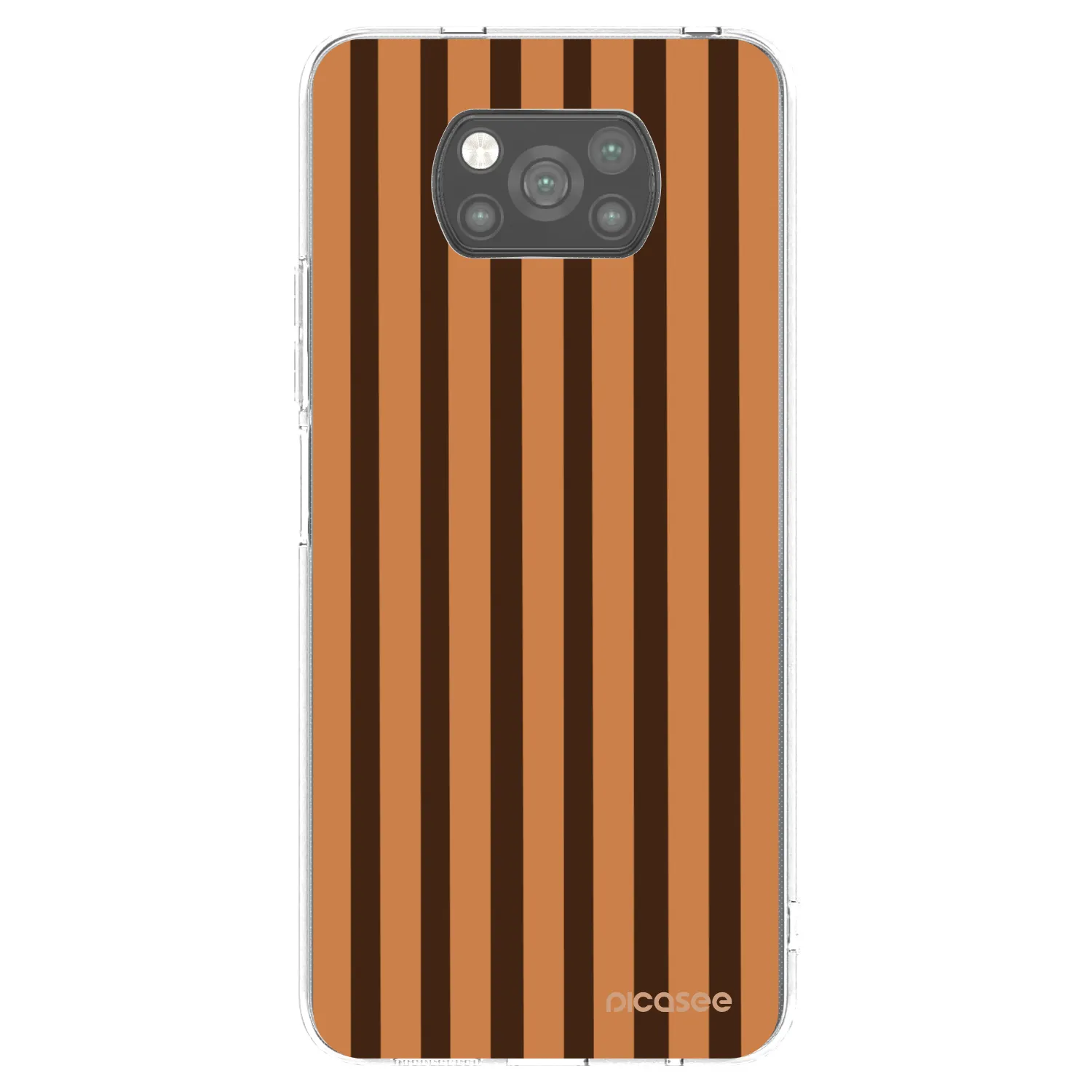 Picasee silikónový čierny obal pre Xiaomi Poco X3 - Caramel lines