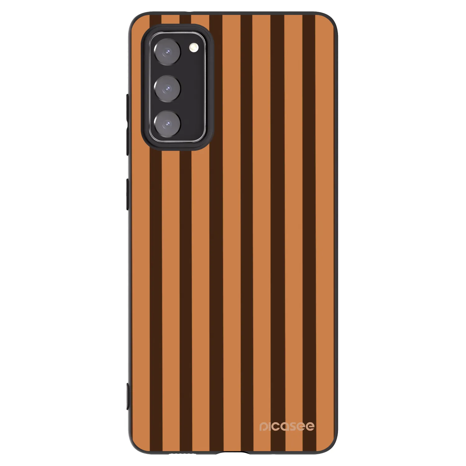 Picasee silikónový čierny obal pre Samsung Galaxy S20 FE - Caramel lines