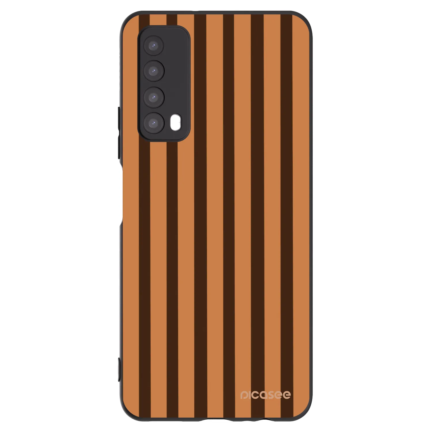 Picasee silikónový čierny obal pre Huawei P Smart 2021 - Caramel lines