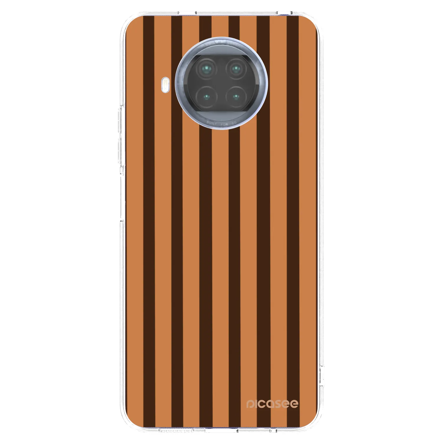 Picasee silikónový prehľadný obal pre Xiaomi Mi 10T Lite - Caramel lines