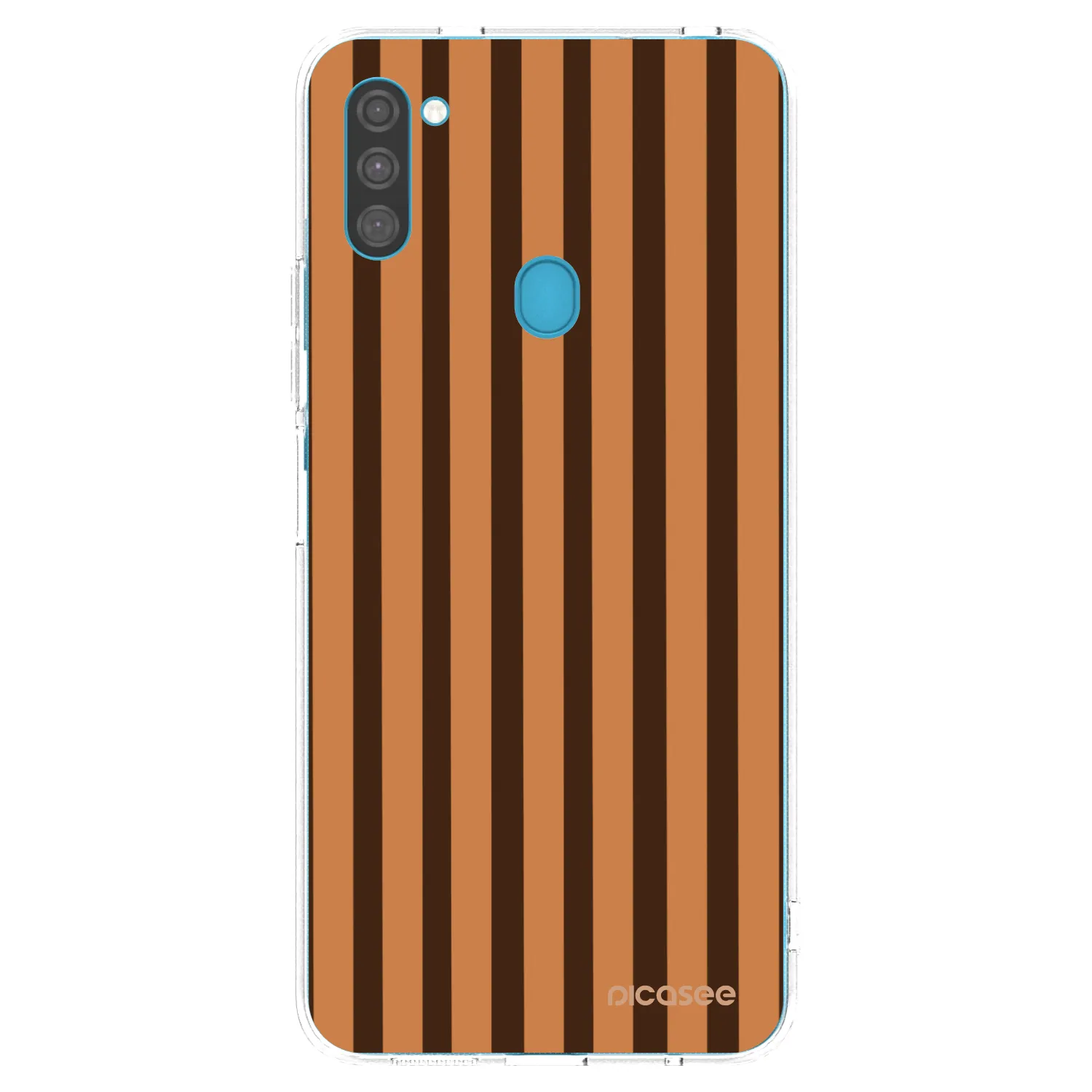 Picasee silikónový prehľadný obal pre Samsung Galaxy M11 - Caramel lines