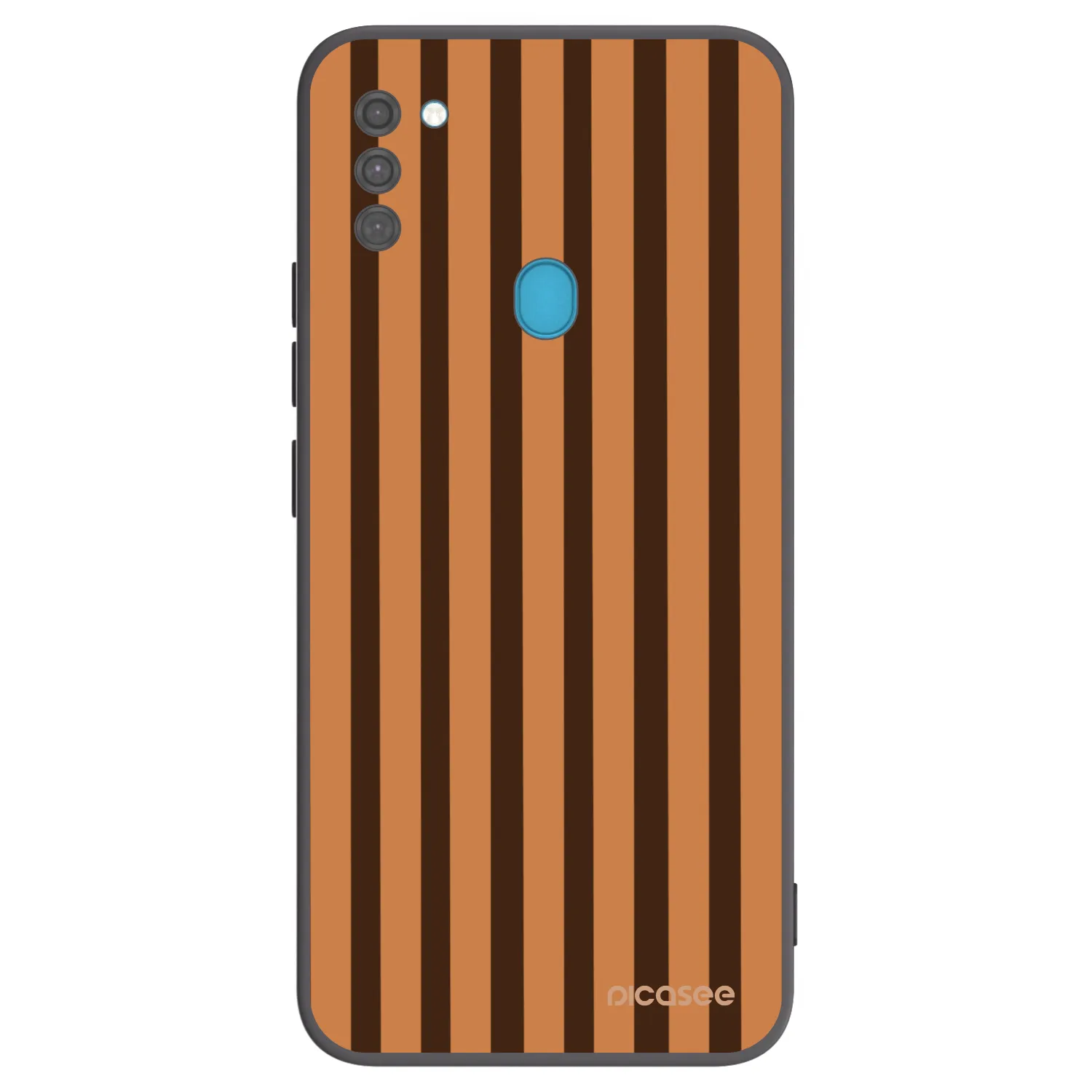 Picasee silikónový čierny obal pre Samsung Galaxy M11 - Caramel lines