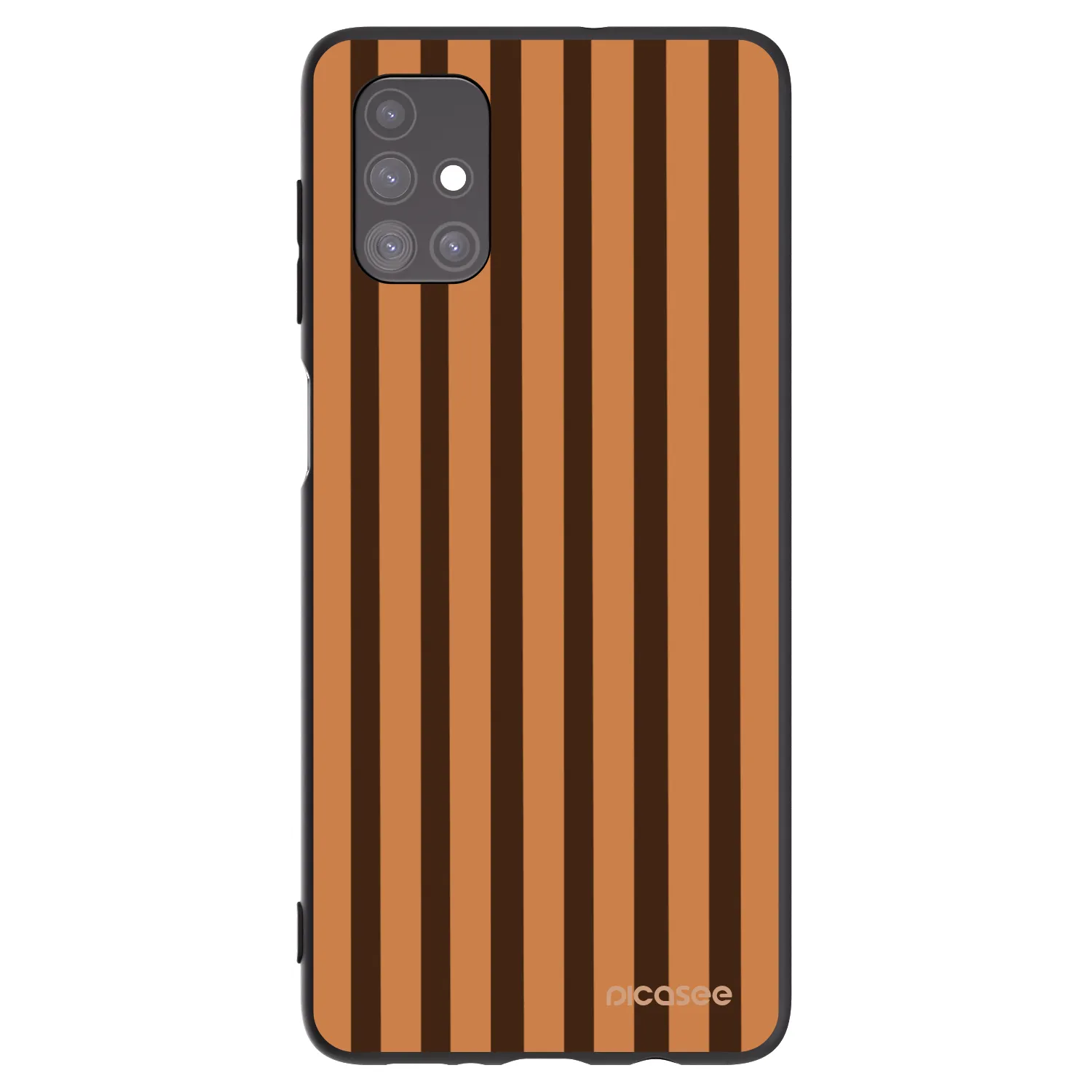 Picasee silikónový čierny obal pre Samsung Galaxy M51 M515F - Caramel lines