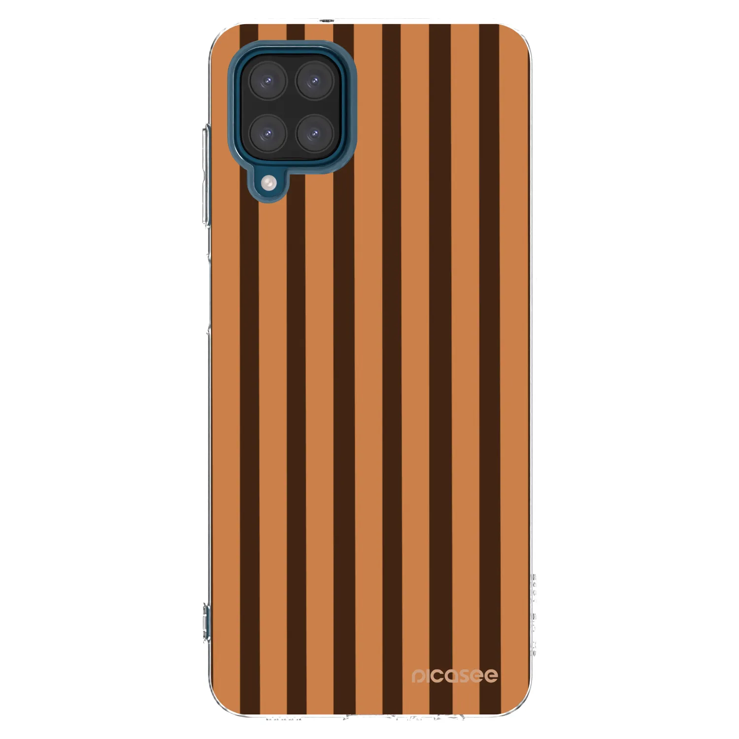 Picasee silikónový prehľadný obal pre Samsung Galaxy A12 A125F - Caramel lines
