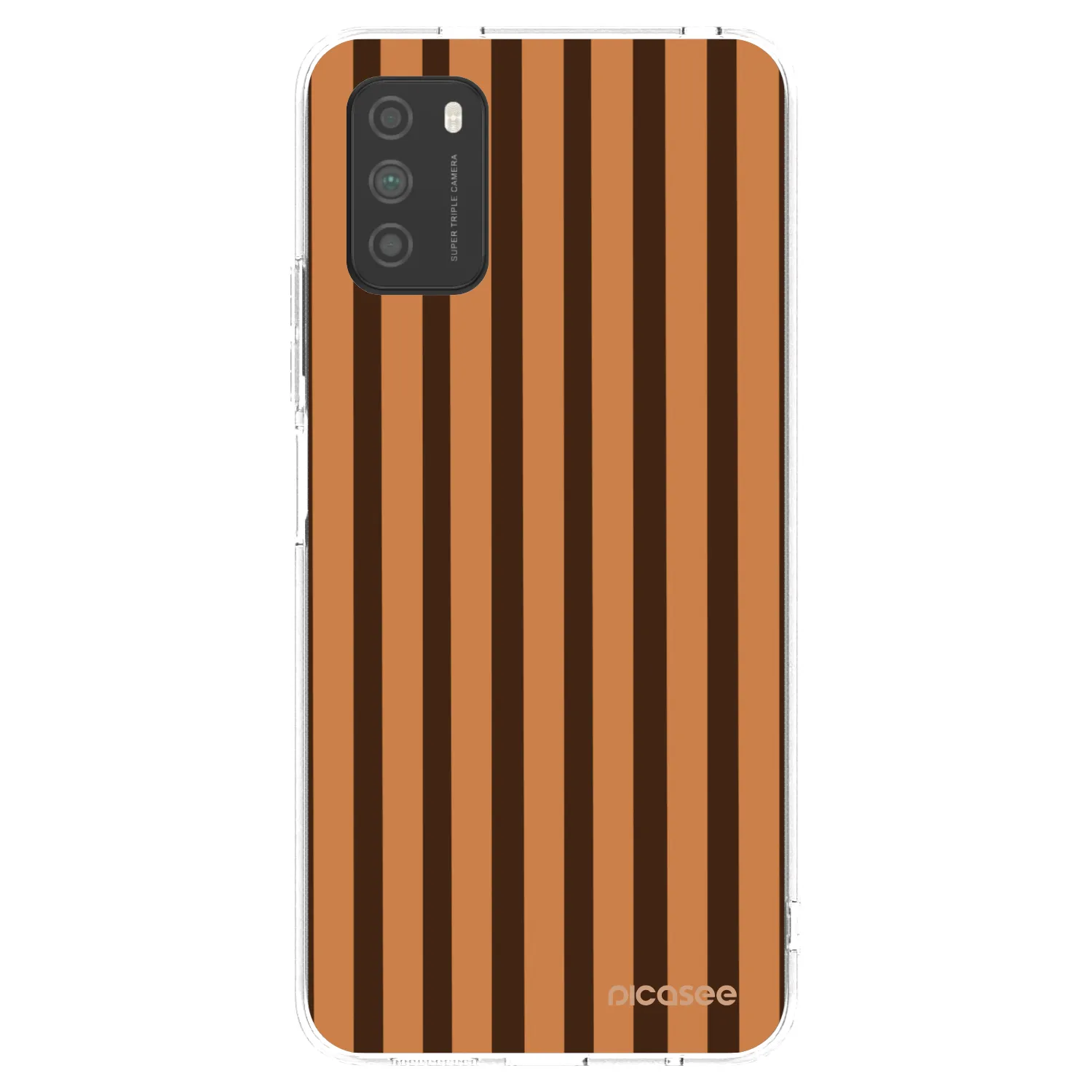 Picasee silikónový prehľadný obal pre Xiaomi Poco M3 - Caramel lines