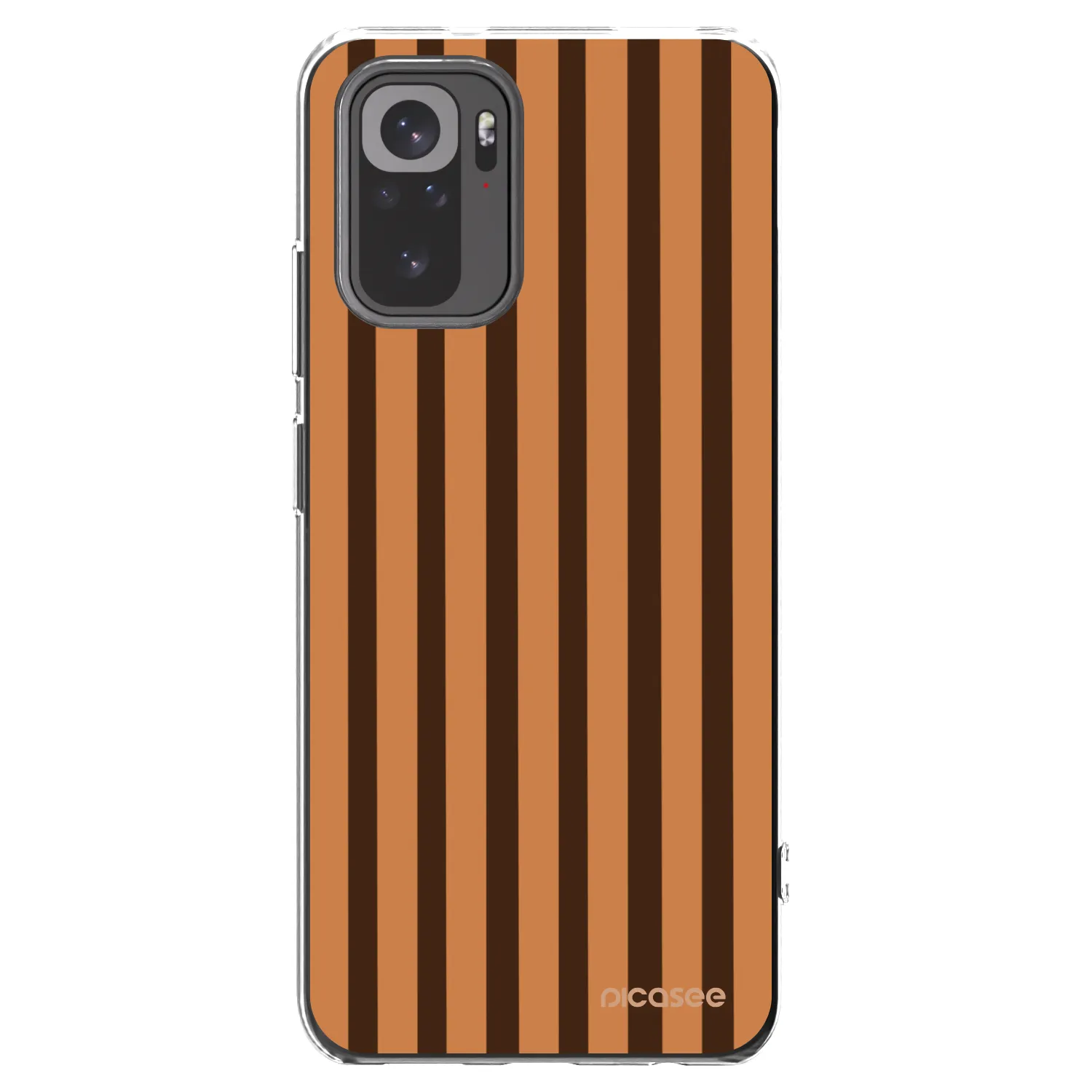 Picasee silikónový prehľadný obal pre Xiaomi Redmi Note 10 - Caramel lines