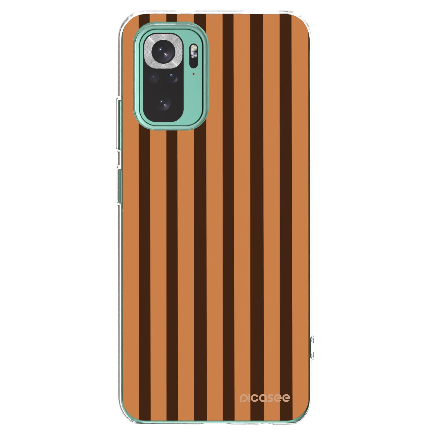 Picasee silikónový prehľadný obal pre Xiaomi Redmi Note 10 Pro - Caramel lines