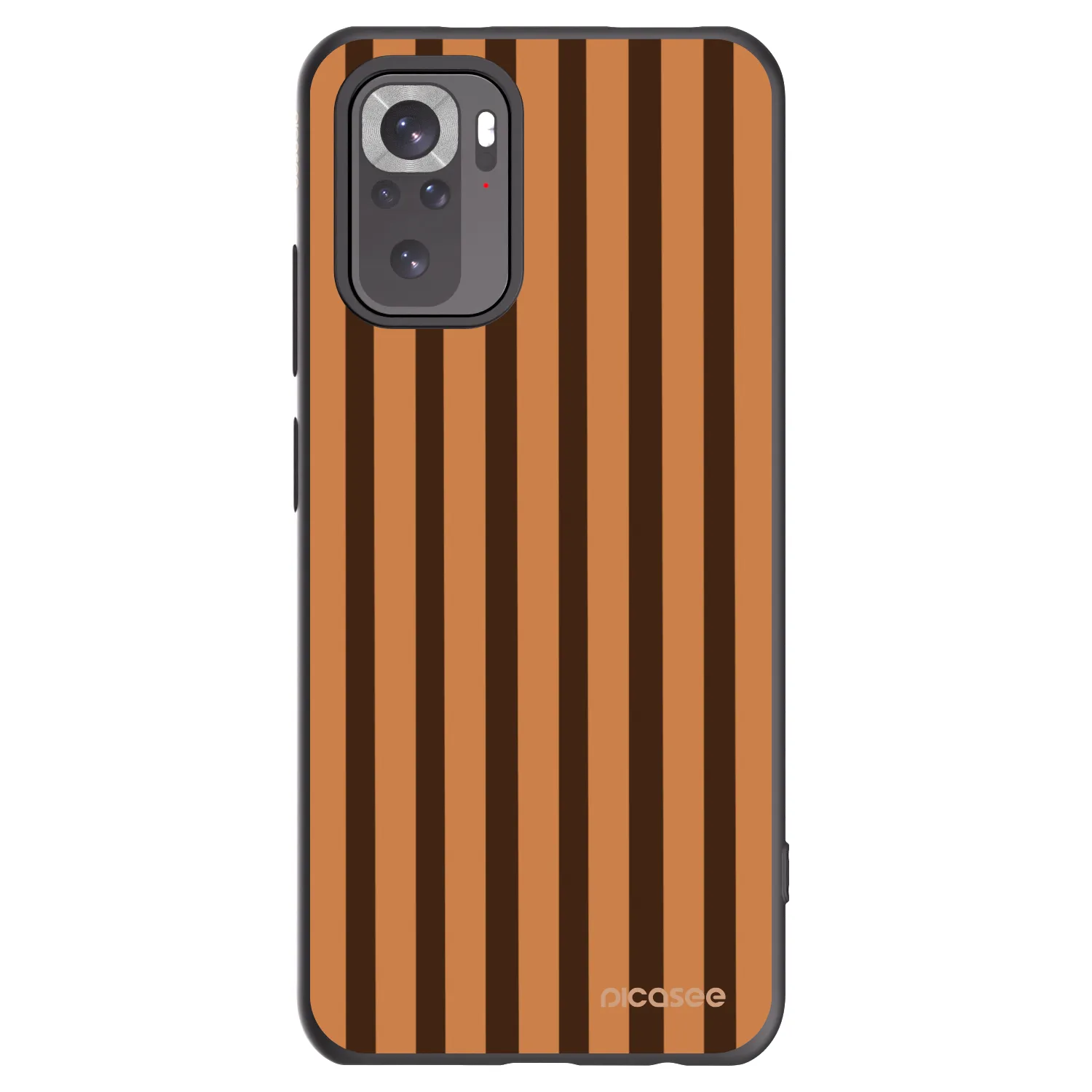 Picasee silikónový čierny obal pre Xiaomi Redmi Note 10S - Caramel lines