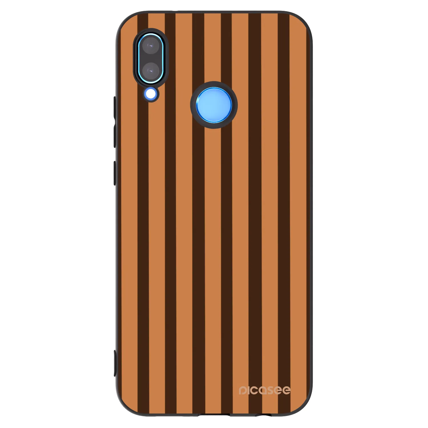 Picasee silikónový čierny obal pre Huawei P20 Lite - Caramel lines