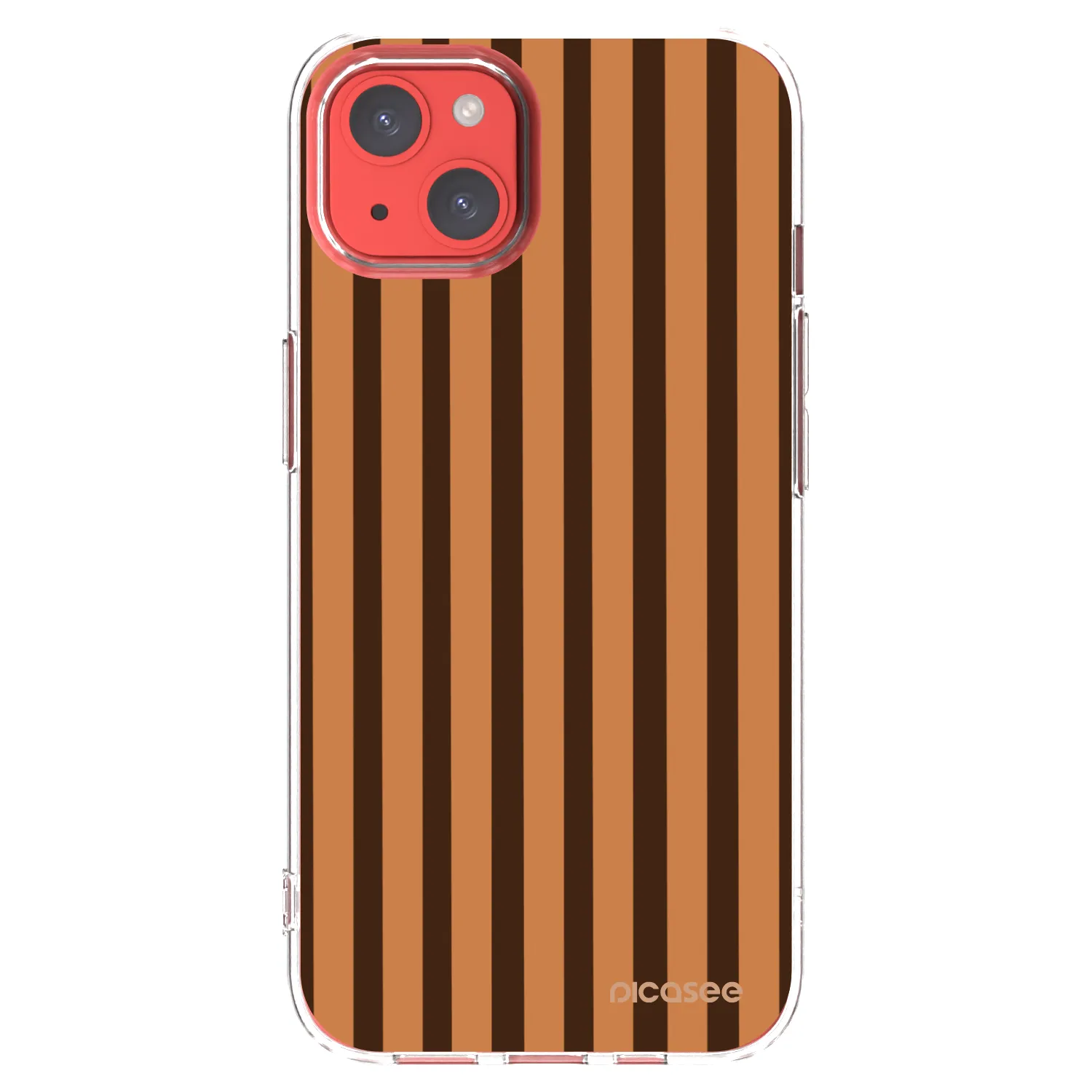 Picasee silikónový prehľadný obal pre Apple iPhone 13 - Caramel lines