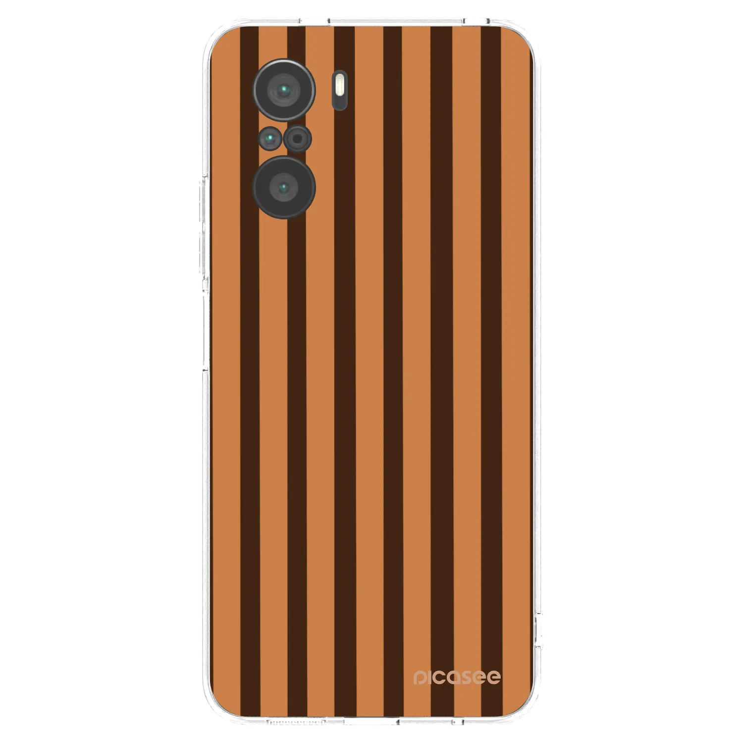 Picasee silikónový prehľadný obal pre Xiaomi Poco F3 - Caramel lines