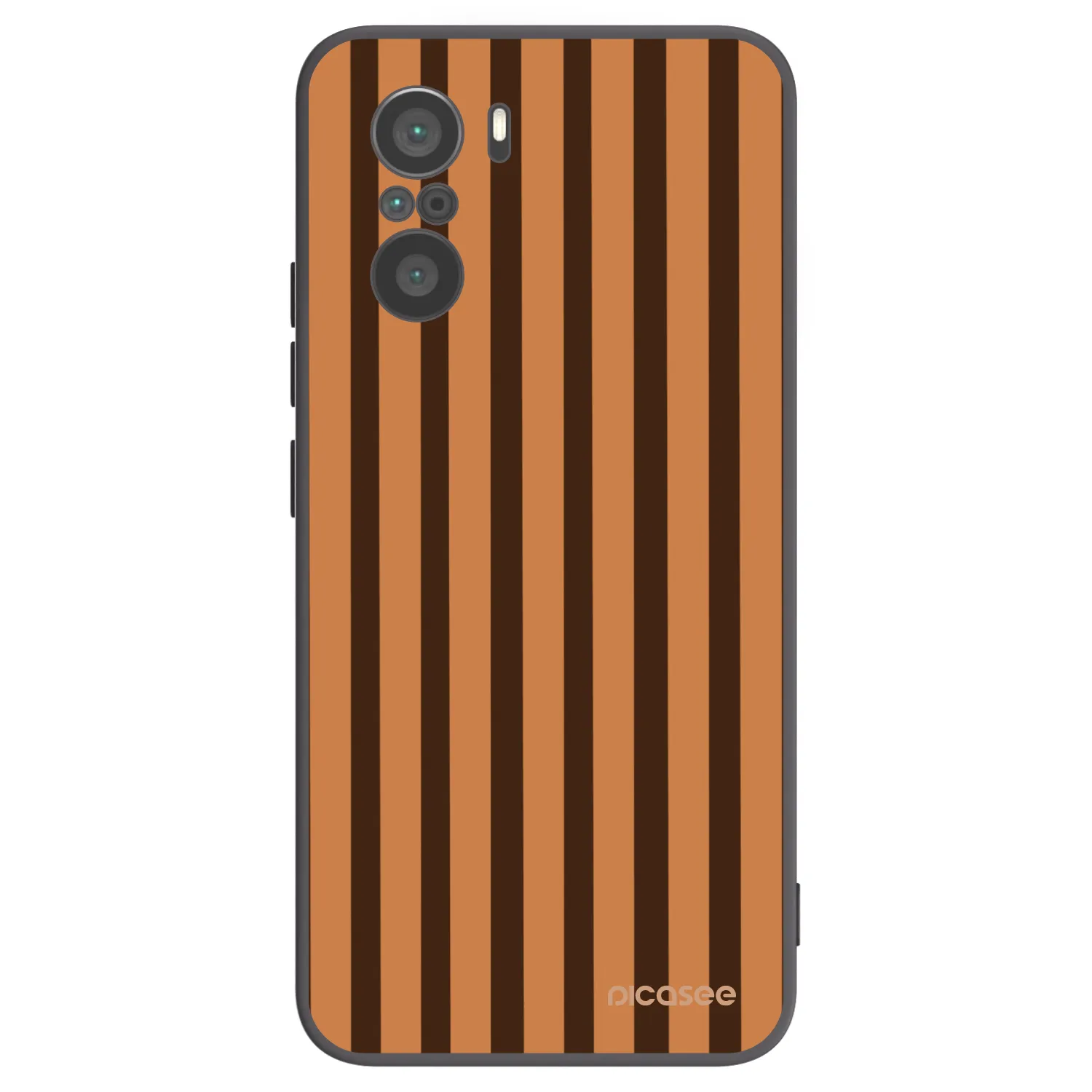 Picasee silikónový čierny obal pre Xiaomi Poco F3 - Caramel lines