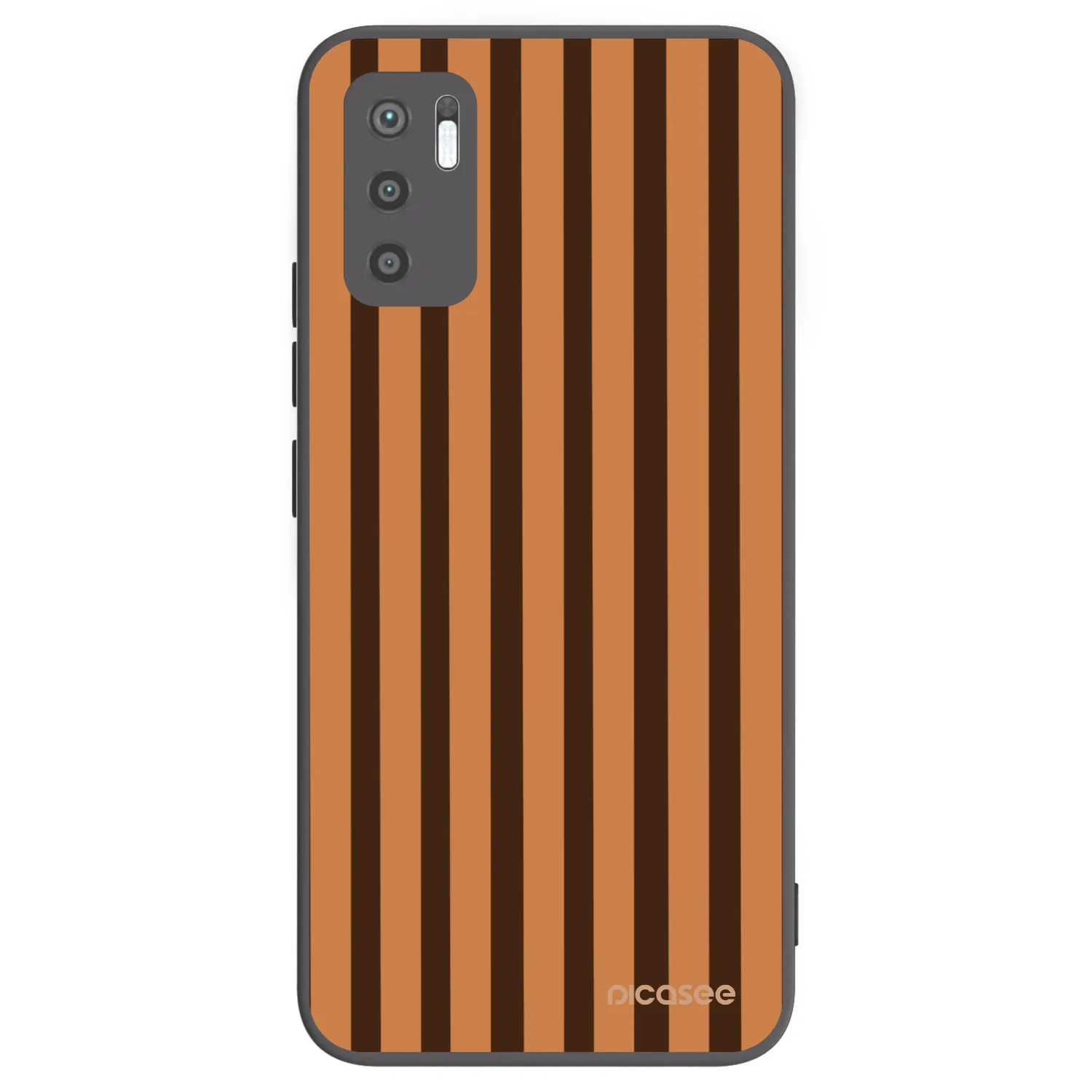 Picasee silikónový čierny obal pre Xiaomi Redmi Note 10 5G - Caramel lines