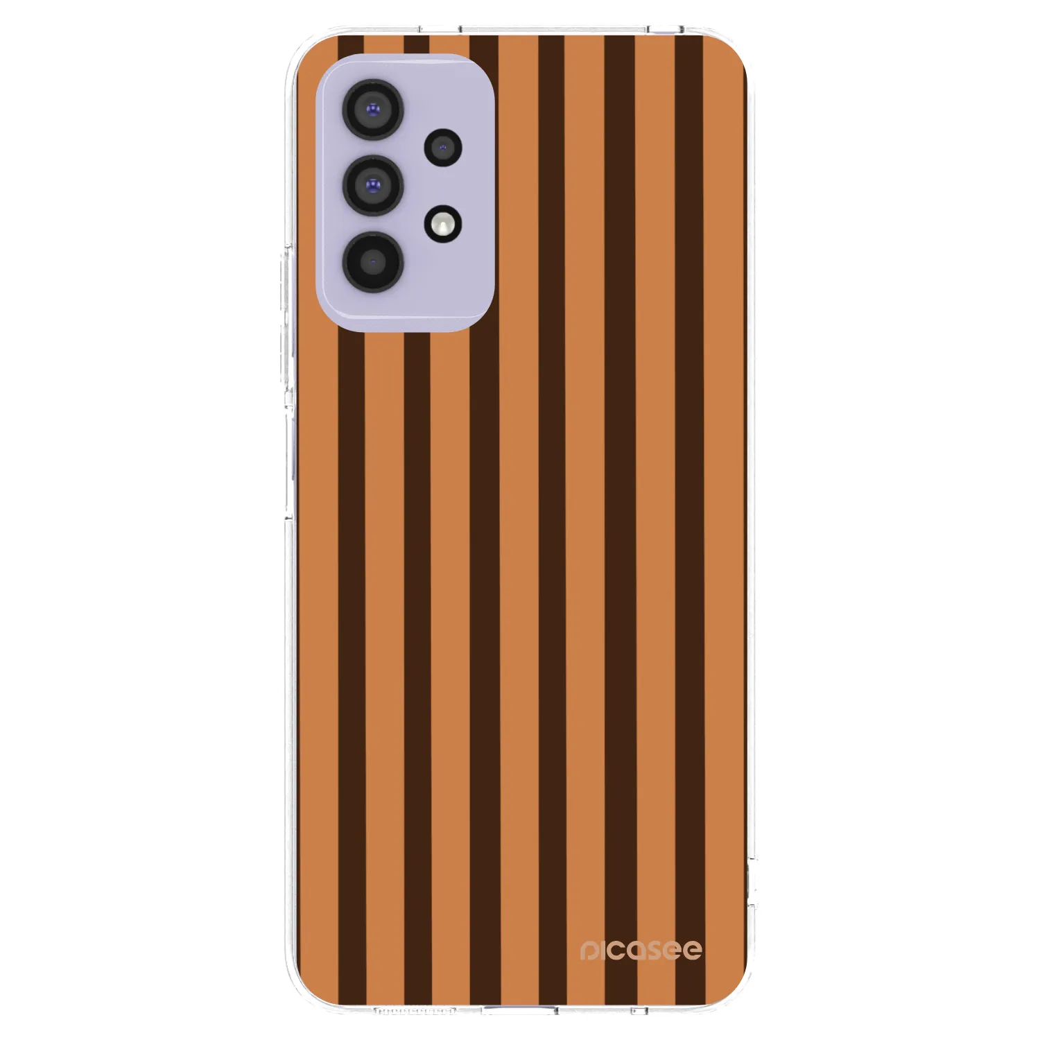 Picasee silikónový prehľadný obal pre Samsung Galaxy A32 4G SM-A325F - Caramel lines