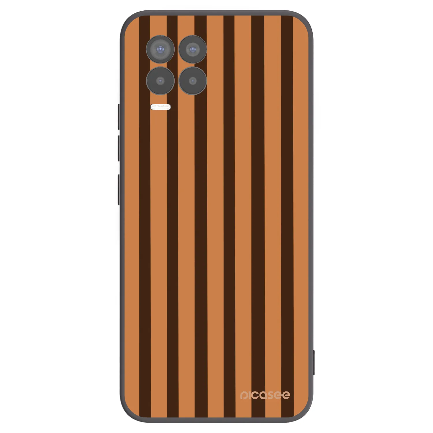 Picasee silikónový čierny obal pre Realme 8 Pro - Caramel lines
